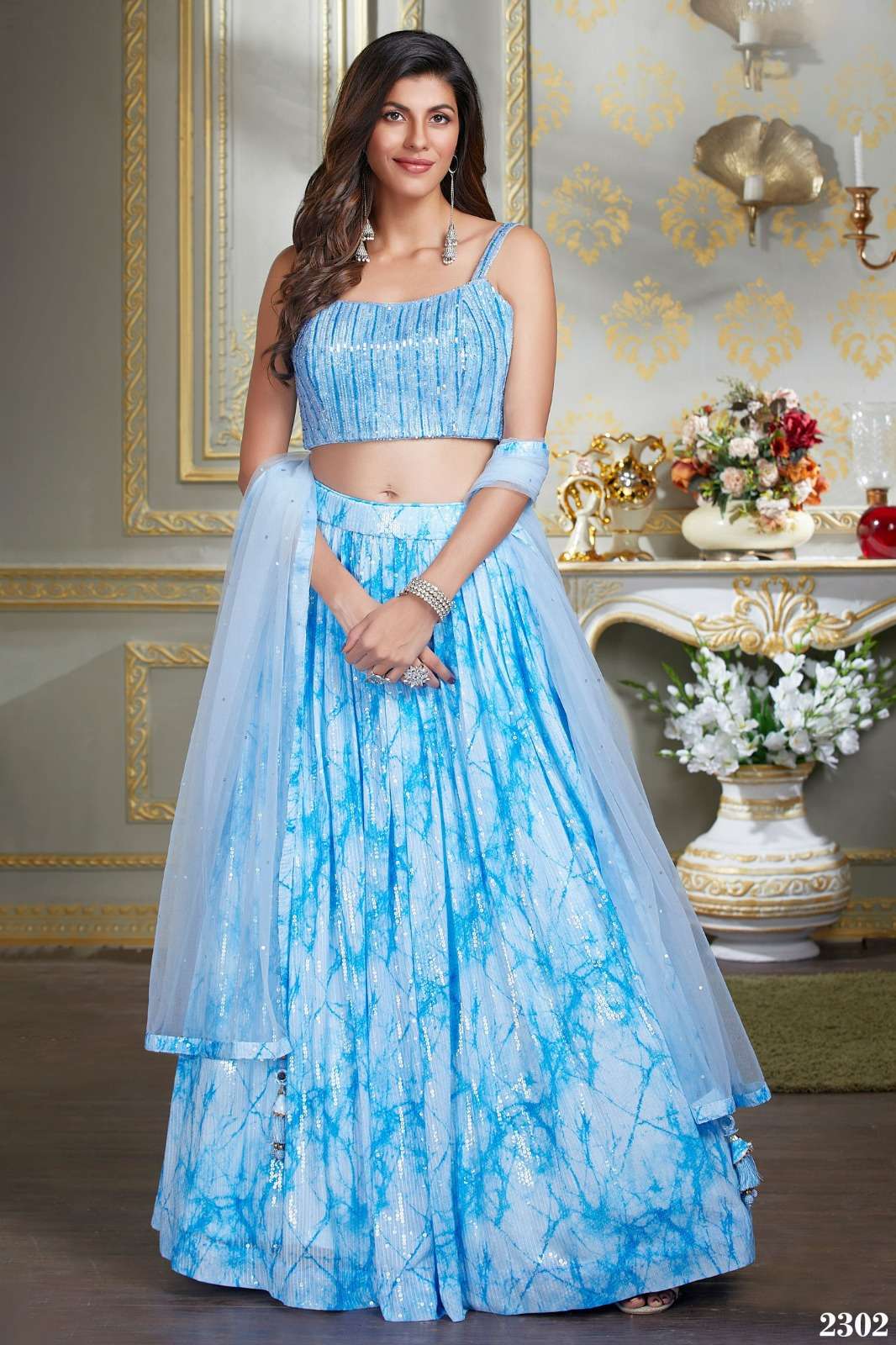 MF HAZEL GEORGETTE LEHENGA CHOLI COLLECTION