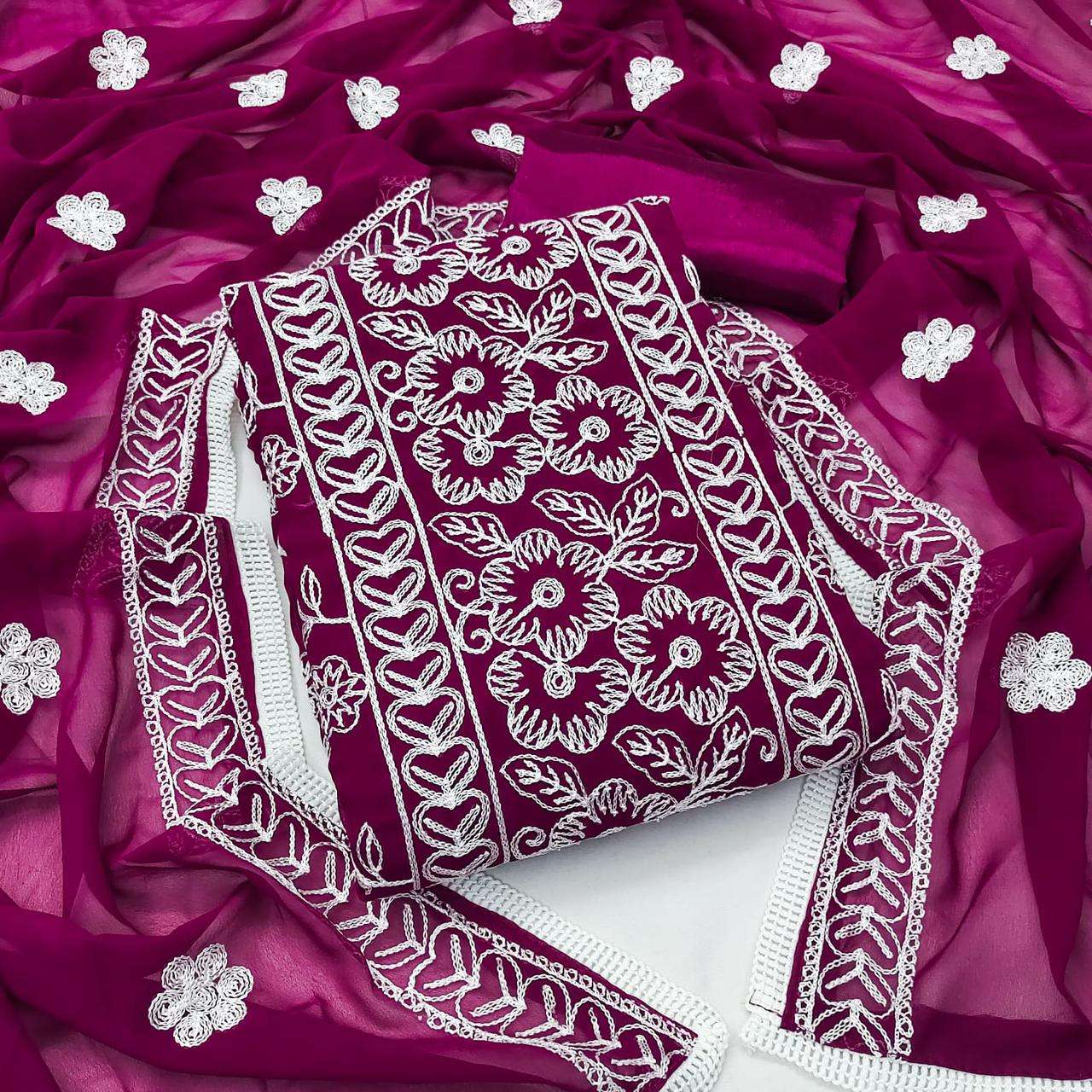 MF HEENA GEORGETTE FANCY EMROIDERY SUITS