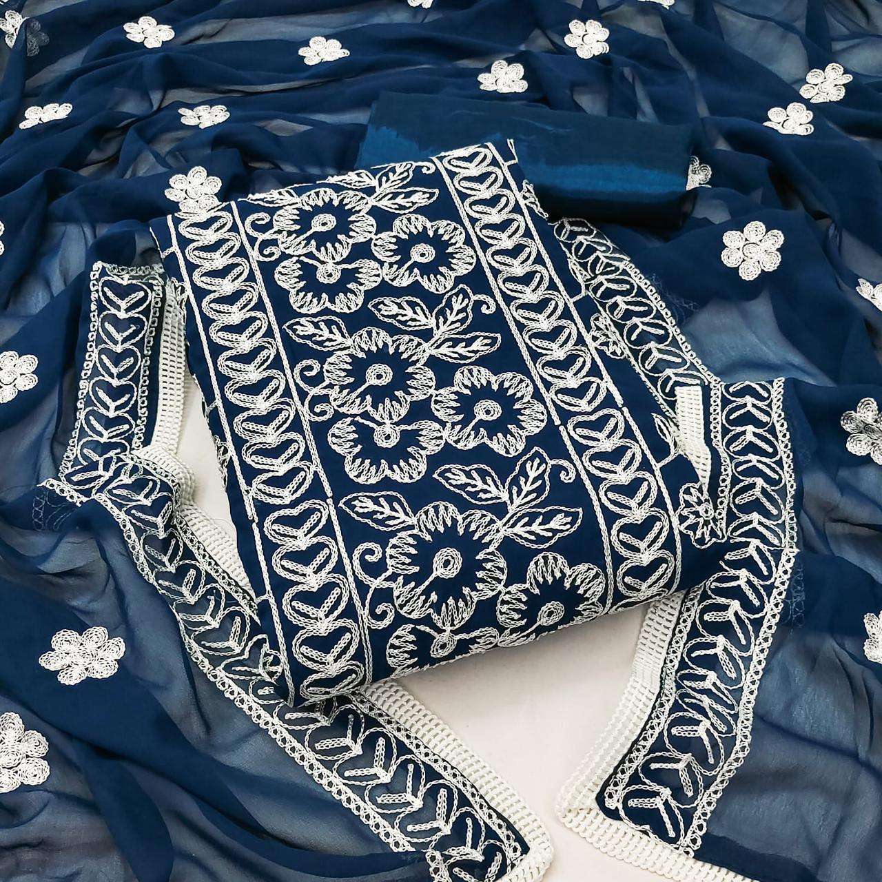 MF HEENA GEORGETTE FANCY EMROIDERY SUITS