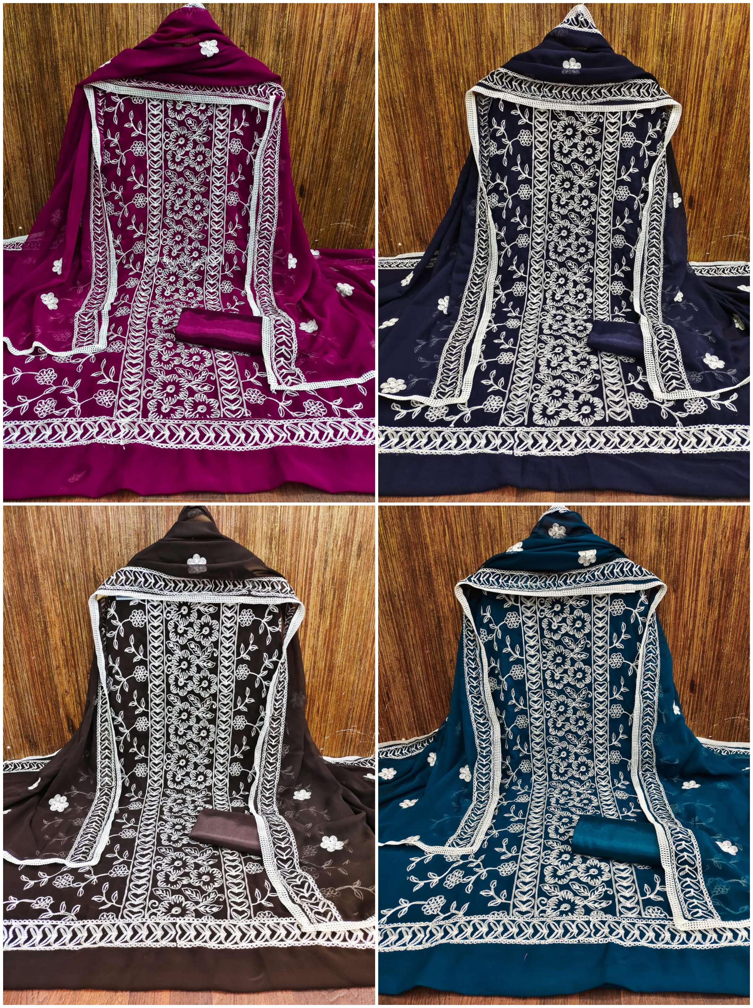 MF HEENA GEORGETTE FANCY EMROIDERY SUITS