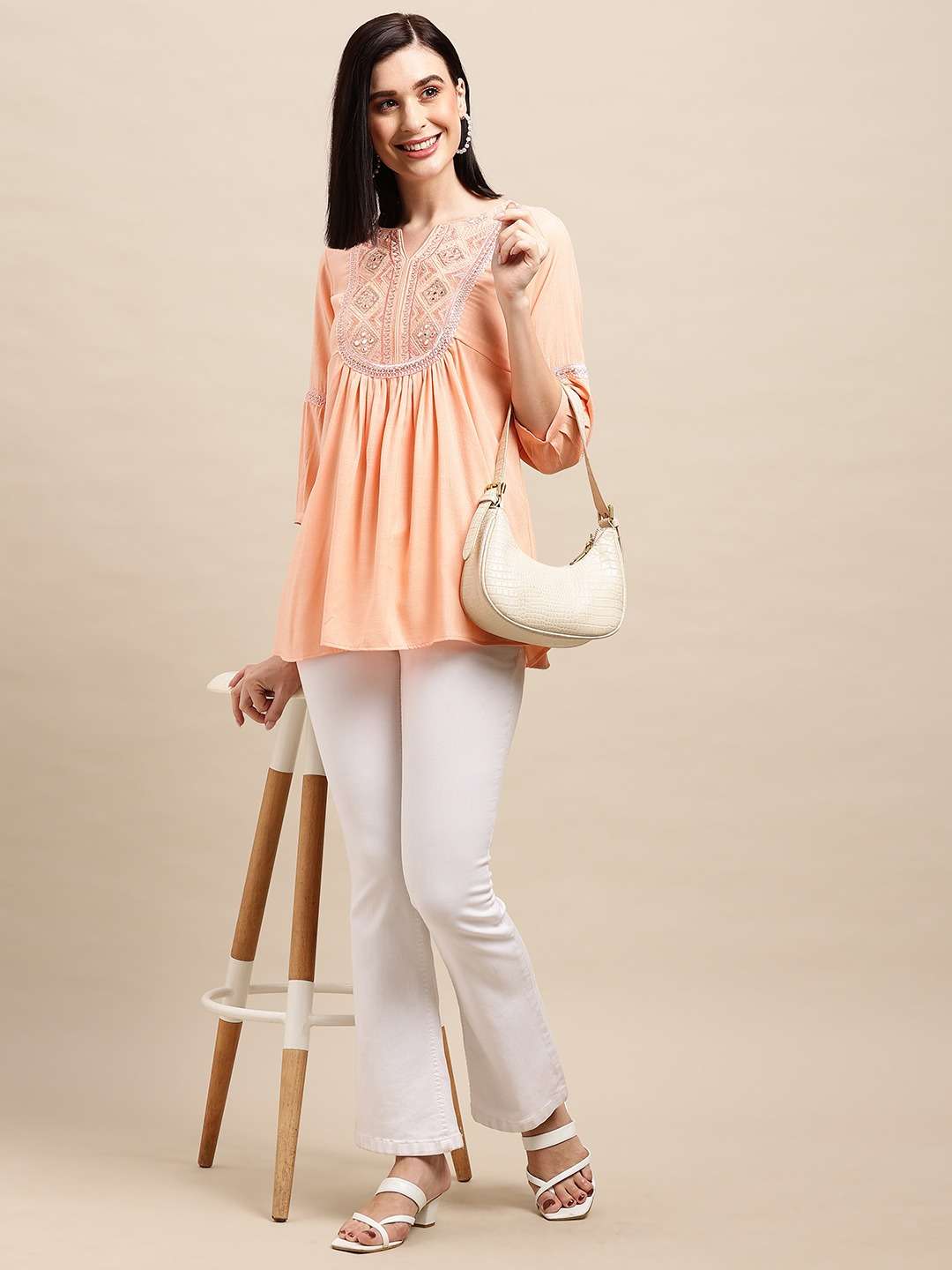 MF SAIBA RAYON WESTERN SHORT TOP COLLECTION