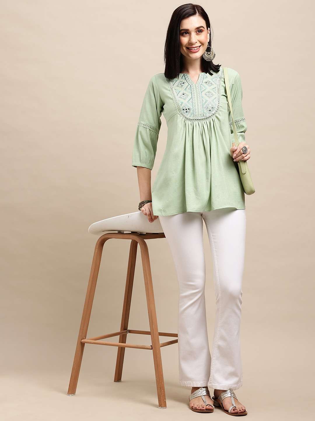 MF SAIBA RAYON WESTERN SHORT TOP COLLECTION