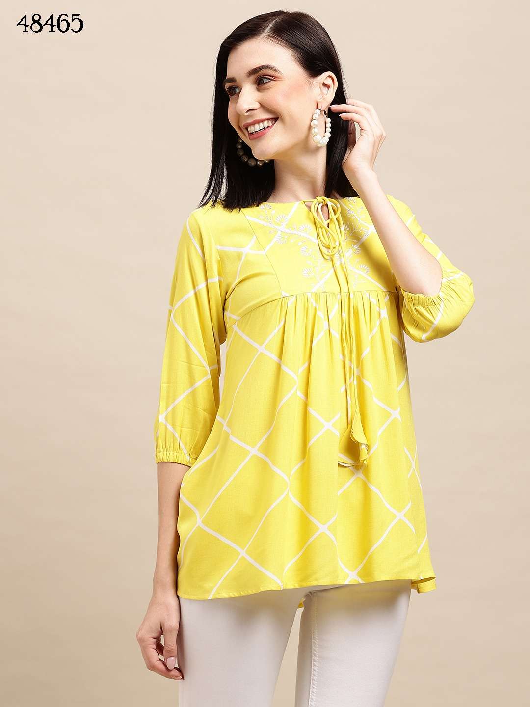 MF SAIBA RAYON WESTERN SHORT TOP COLLECTION