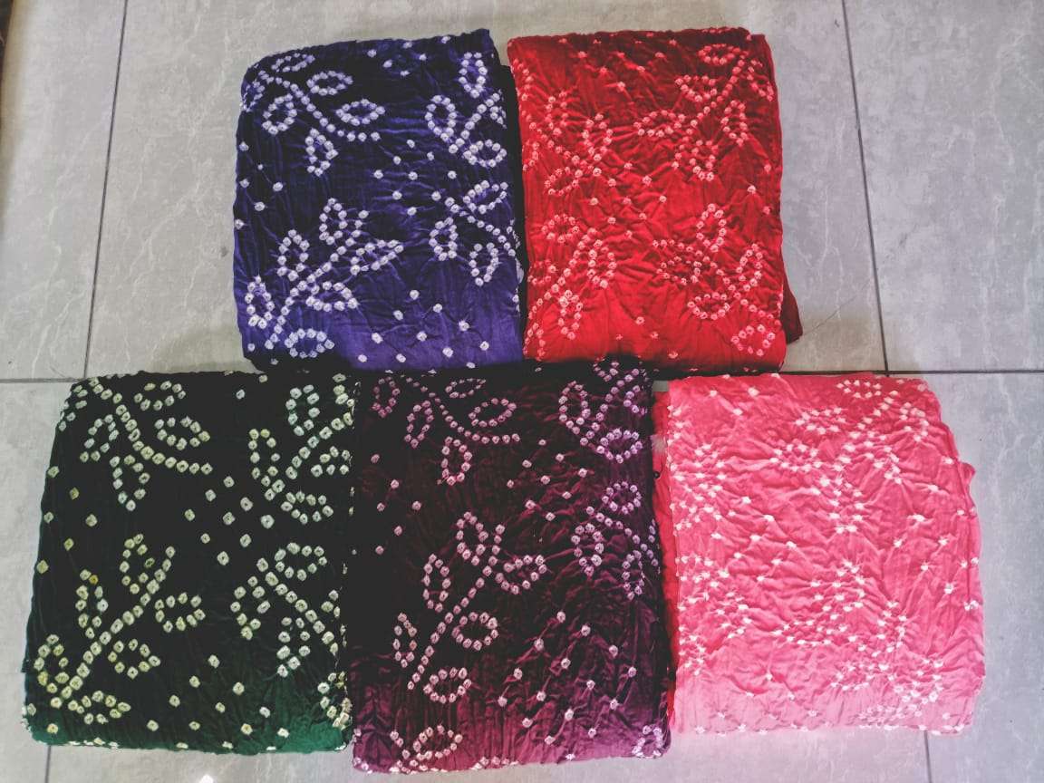  MF SATIN BANDHEJ SCHIFFLI WORK SUITS 