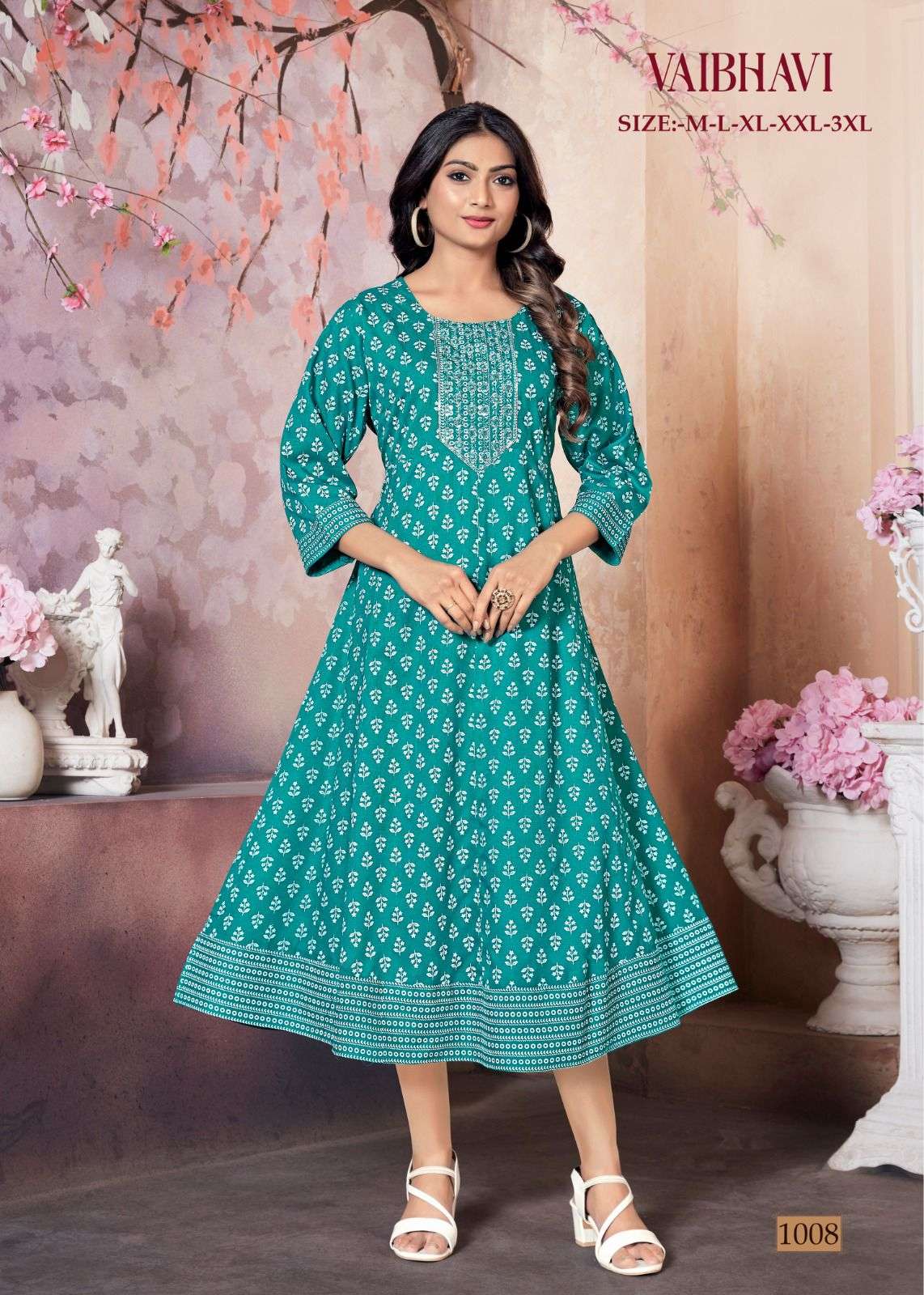 MF VAIBHAVI RAYON MIDI GOWN