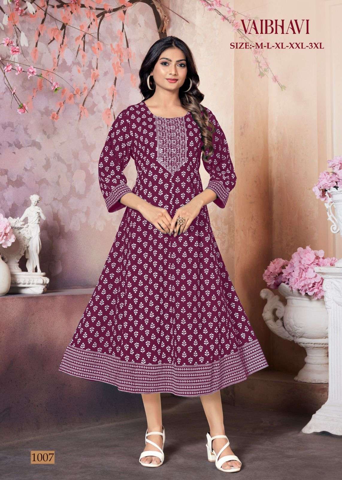 MF VAIBHAVI RAYON MIDI GOWN