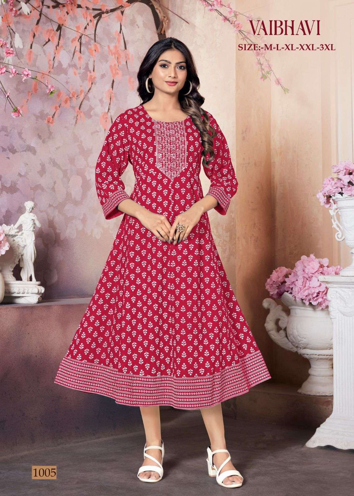 MF VAIBHAVI RAYON MIDI GOWN