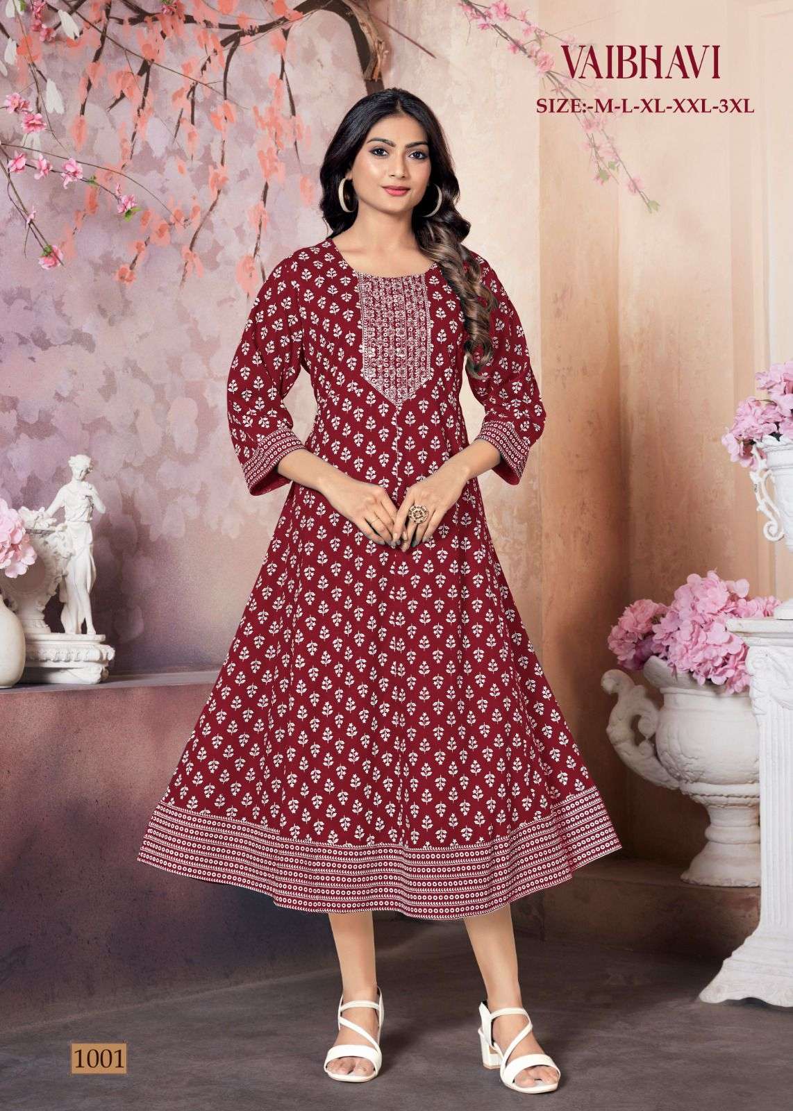 MF VAIBHAVI RAYON MIDI GOWN
