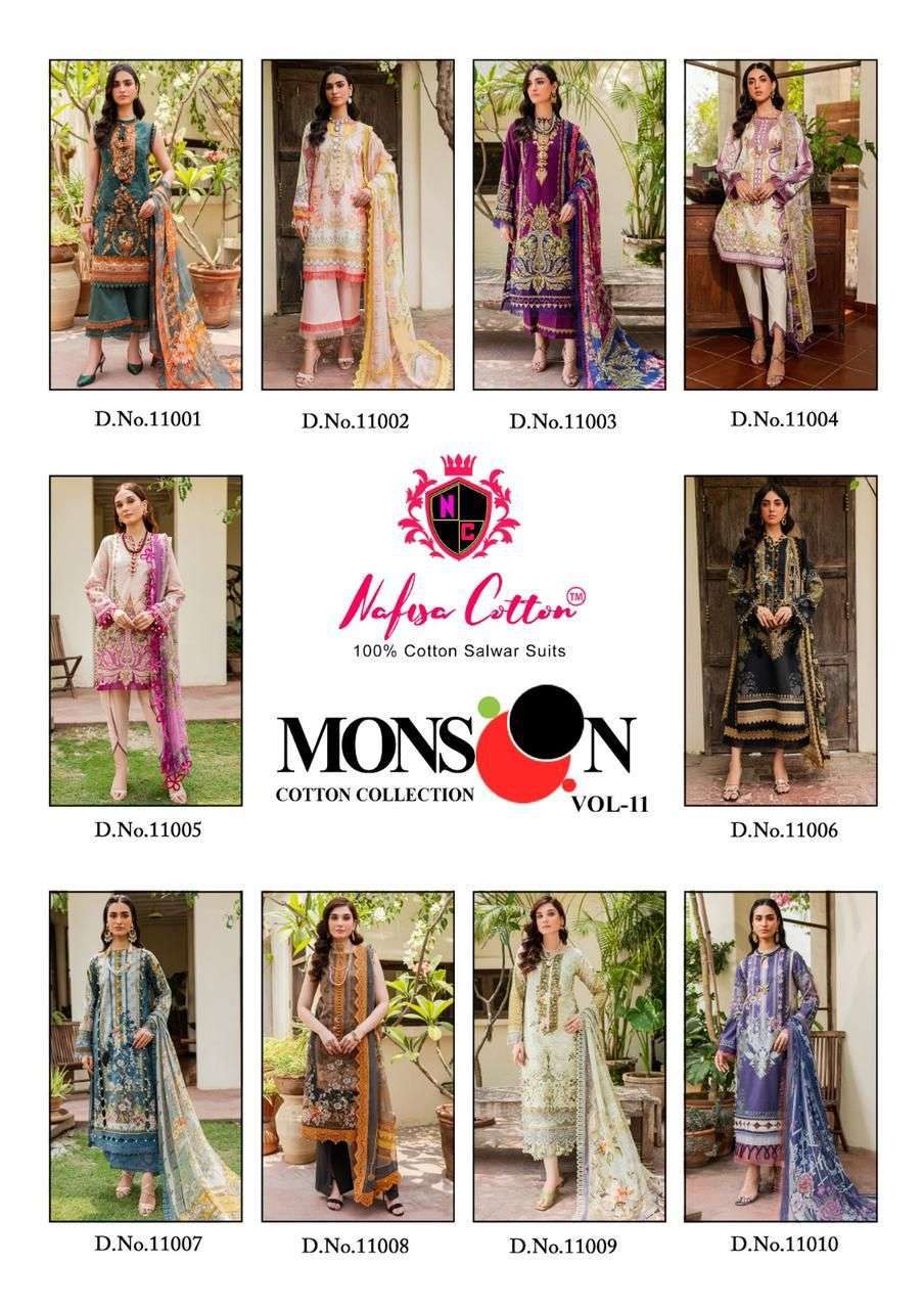 NAFISA COTTON MONSOON COTTON COLLECTION VOL 11 COTTON SUIT
