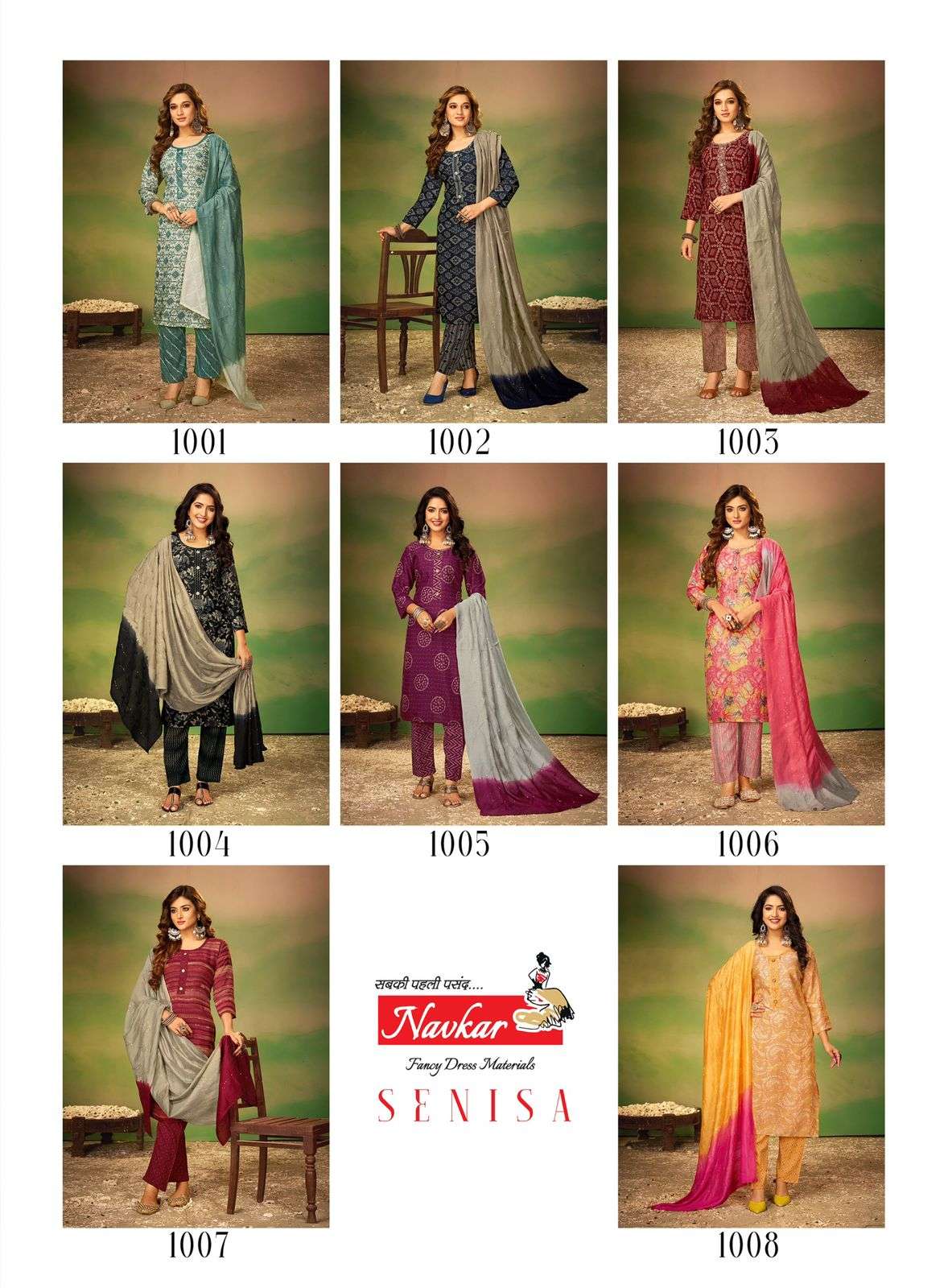 NAVKAR SENISA VOL 1 KURTI COMBO SET 