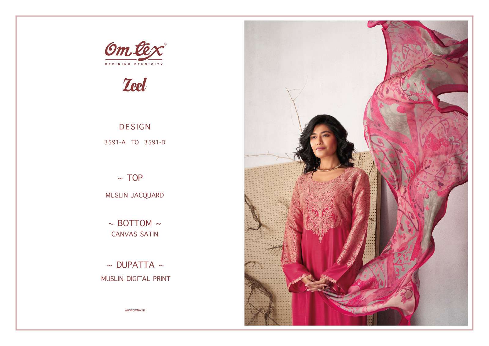 OMTEX ZEEL MUSLIN JACQUARD SUIT