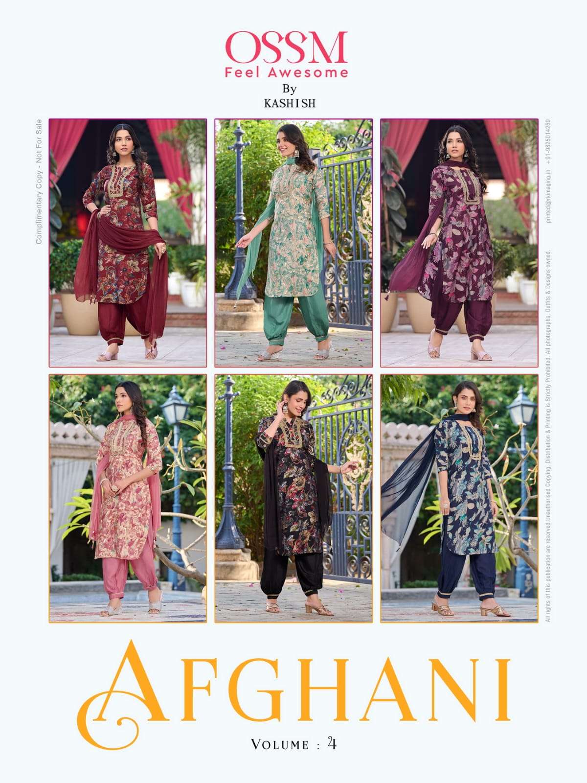  OSSM AFGHANI VOL 4 KURTI COMBO SET 