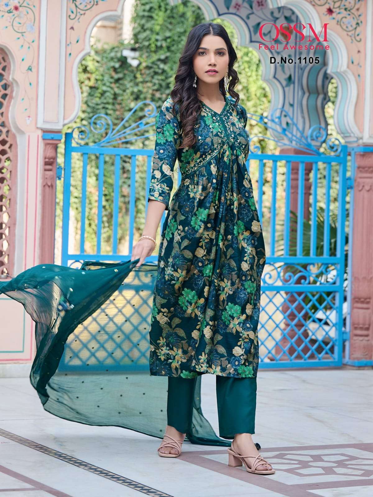 OSSM RESHAM VOL 11 ALIA CUT PATTERN KURTI COMBO SET 