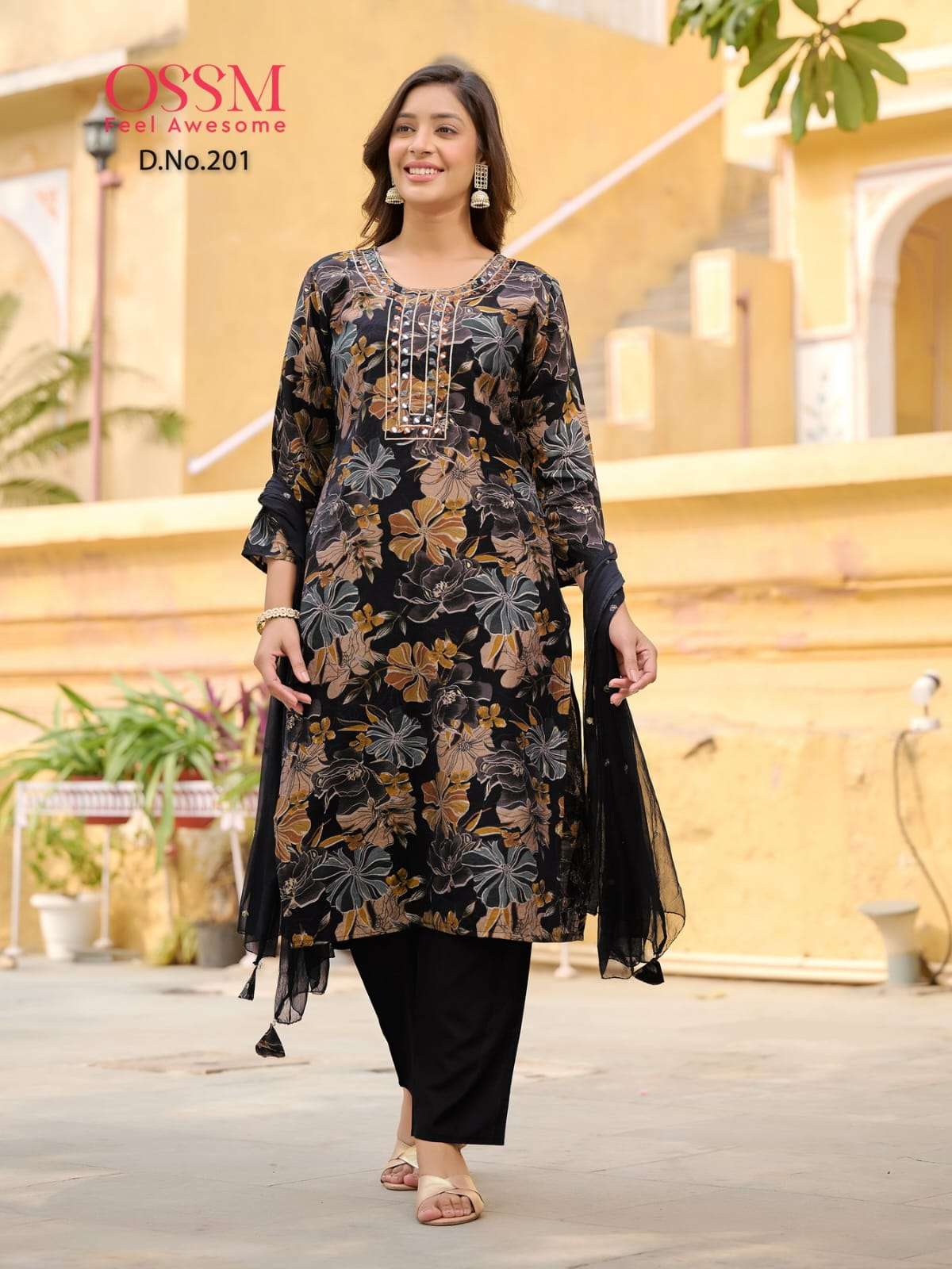 OSSM SARGAM FANCY KURTI COMBO SET 