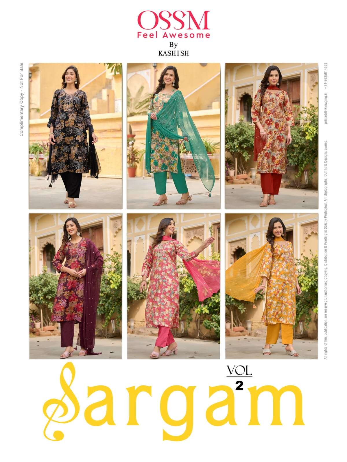 OSSM SARGAM FANCY KURTI COMBO SET 
