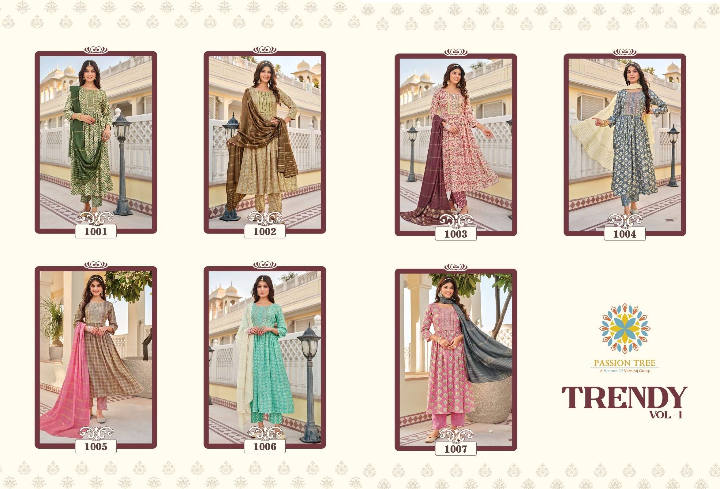 PASSION TREE TRENDY VOL 1 FANCY NYRA CUT KURTI COMBO SET 