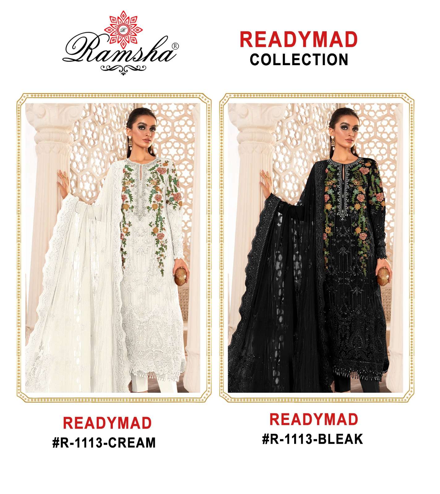 RAMSHA R 1113 BEAUTIFUL ORGANZA SUIT