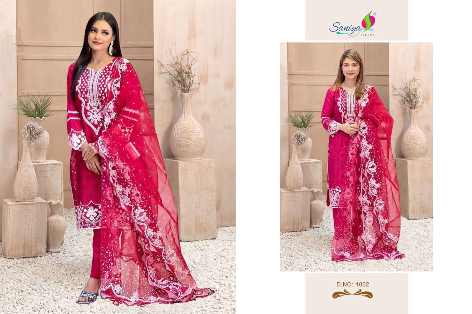 SANIYA TRENDZ D NO 1002 FANCY PAKISTANI SUIT
