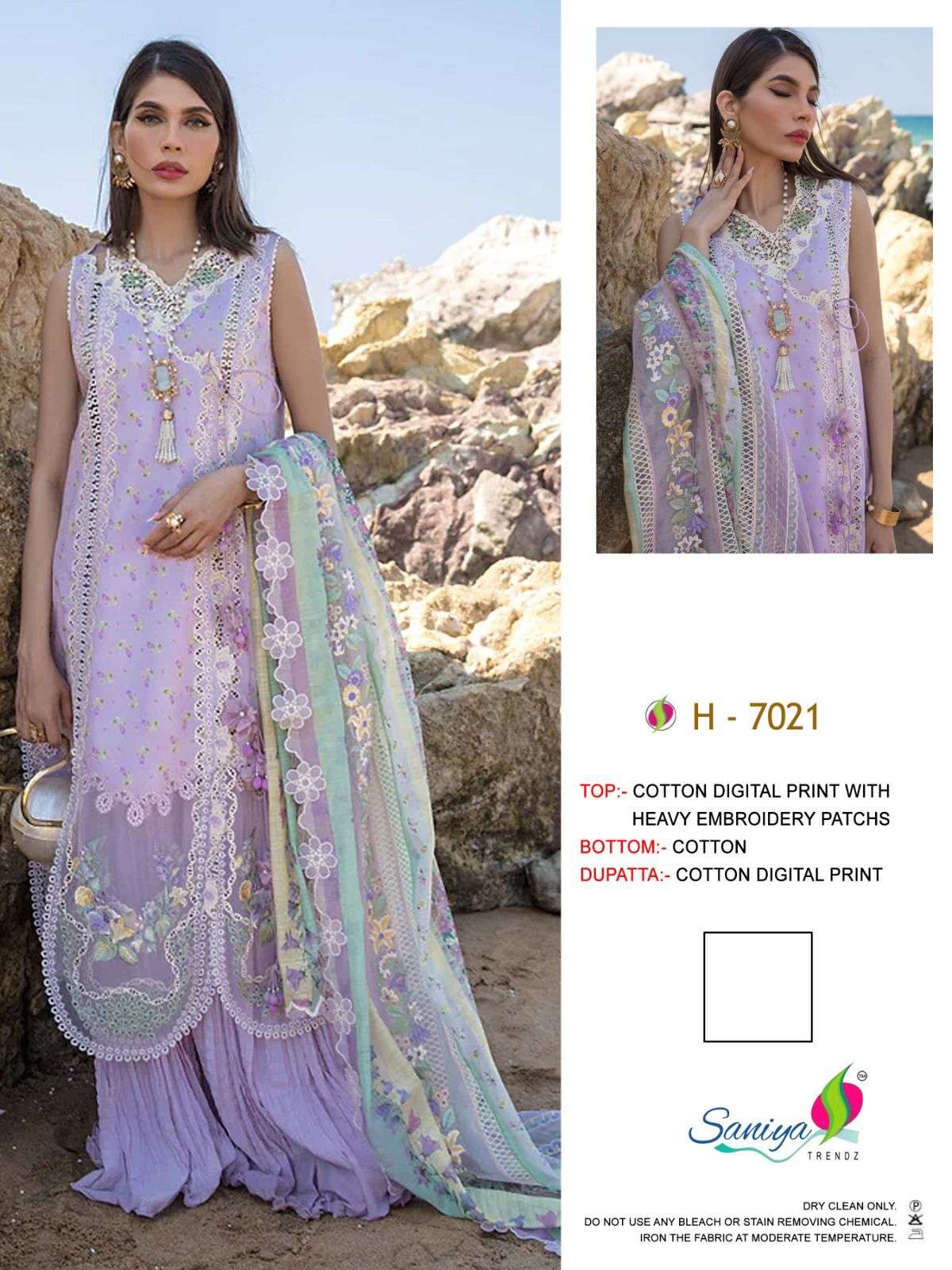 SANIYA TRENDZ H 7021 & 7022 COTTON FANCY SUITS