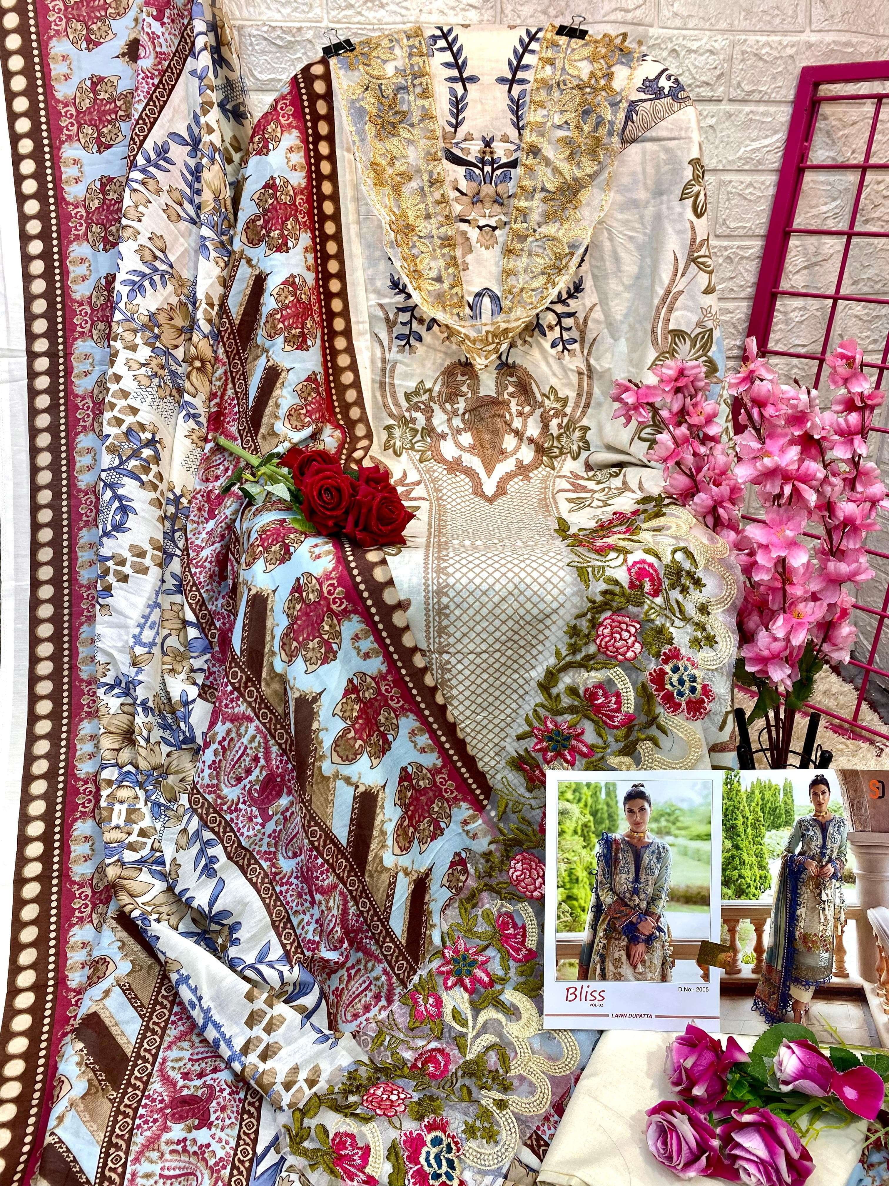SHARADDHA DESIGNER BLISS VOL 2 LAWN COTTON SALWAR KAMEEZ 
