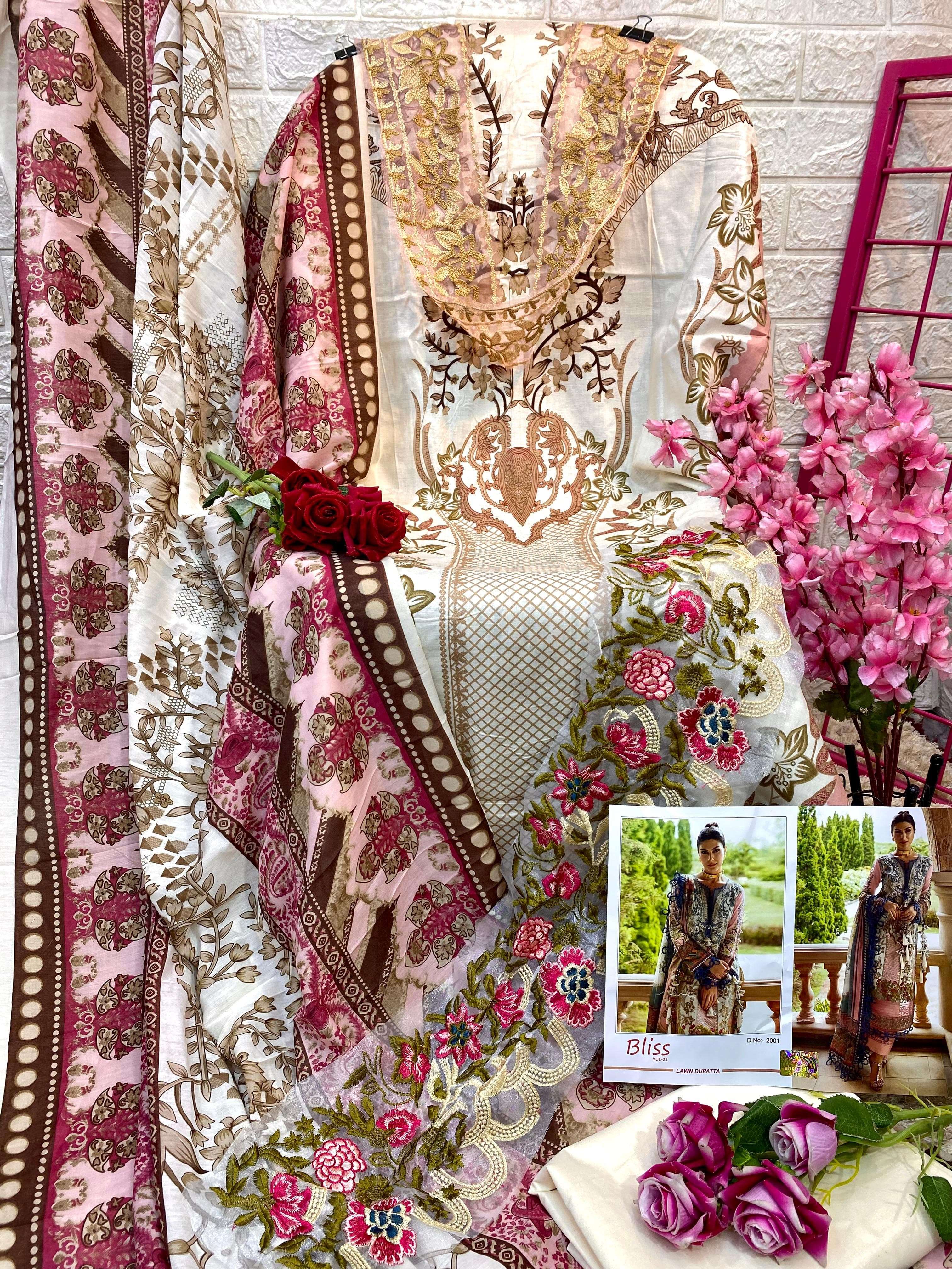 SHARADDHA DESIGNER BLISS VOL 2 LAWN COTTON SALWAR KAMEEZ 