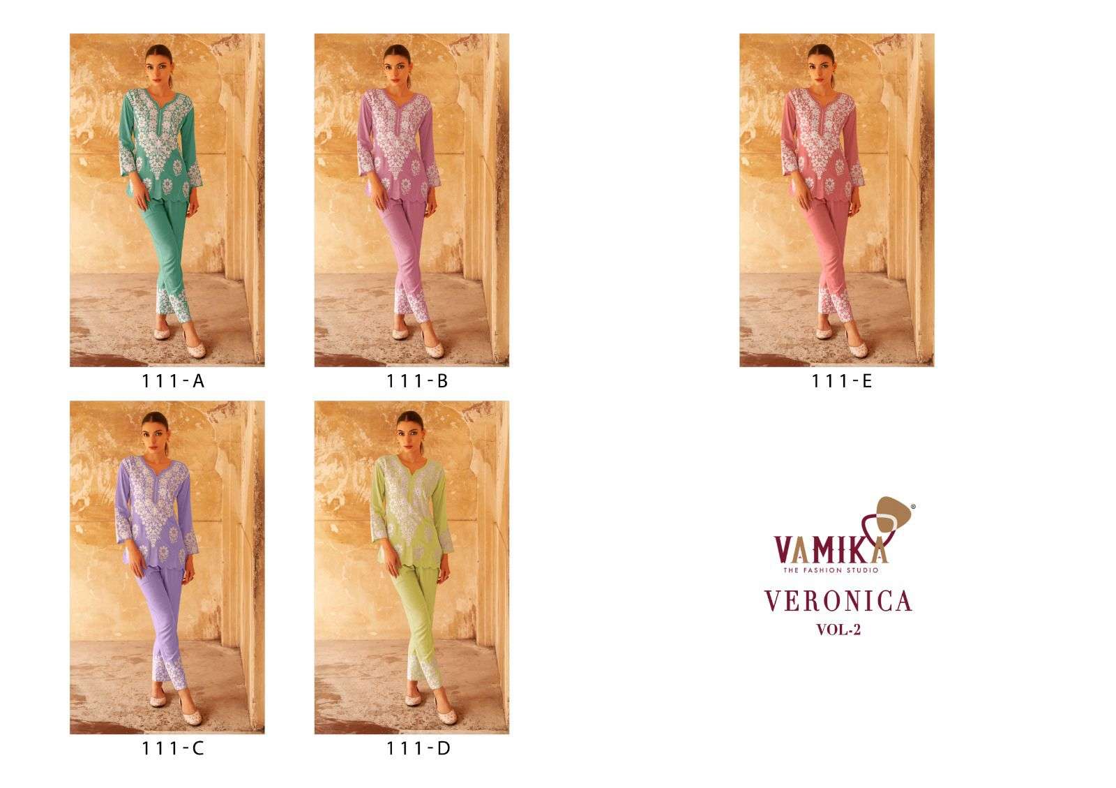 VAMIKA VERONICA VOL 2 RAYON FANCY DESIGNER CORD SET