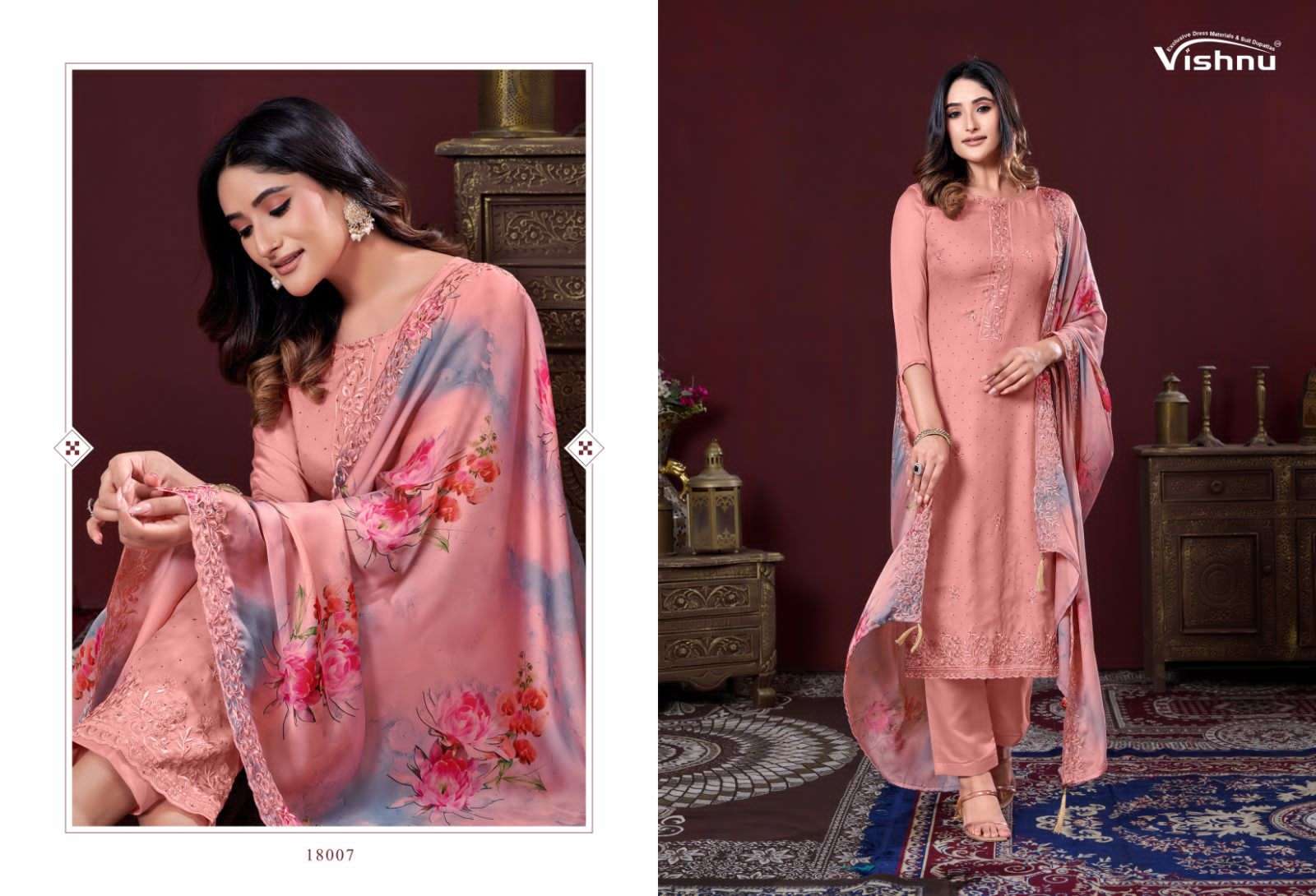 VISHNU IMPEX KARAMAT VOL 3 GEORGETTE FANCY WORK SUITS 