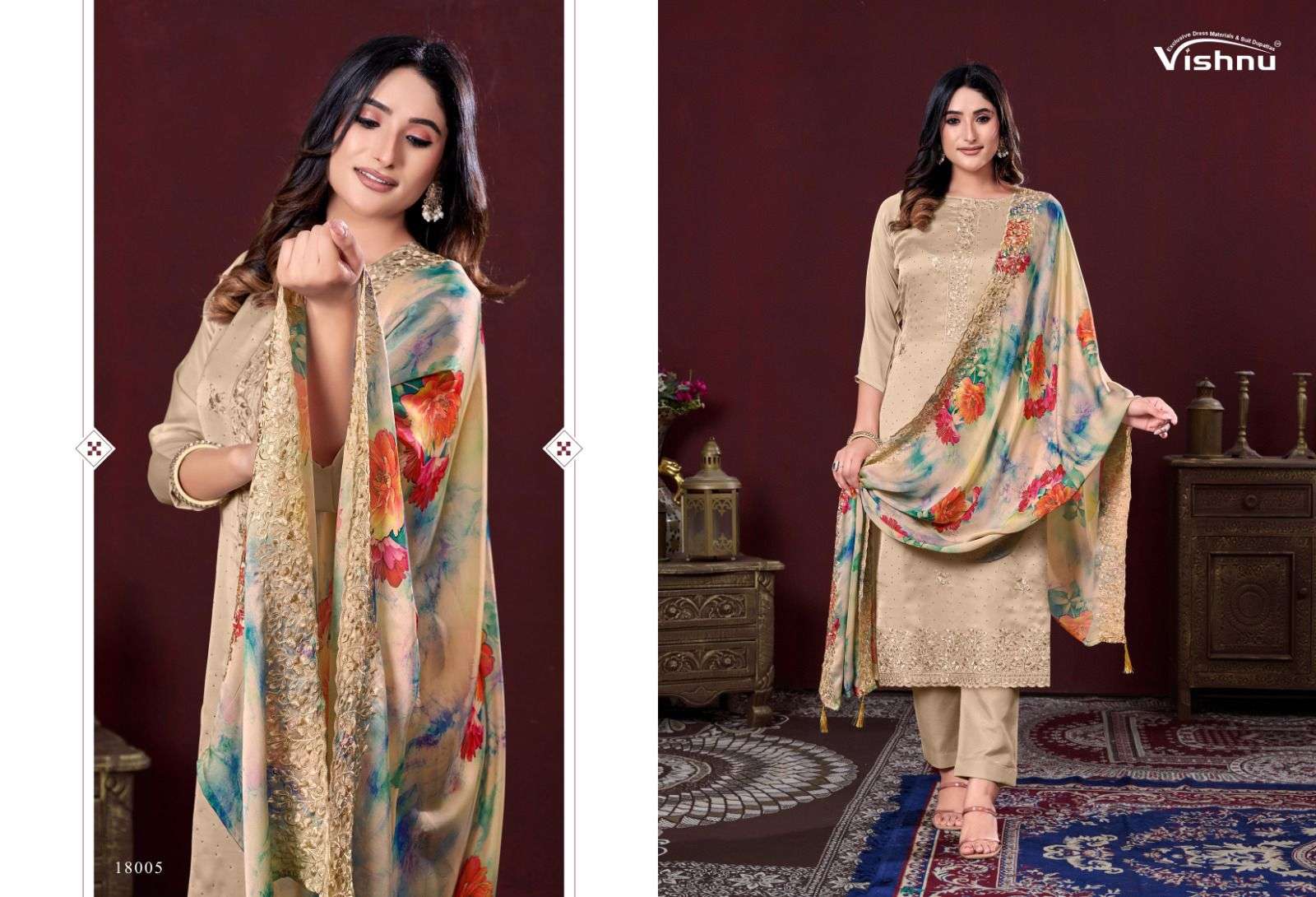 VISHNU IMPEX KARAMAT VOL 3 GEORGETTE FANCY WORK SUITS 