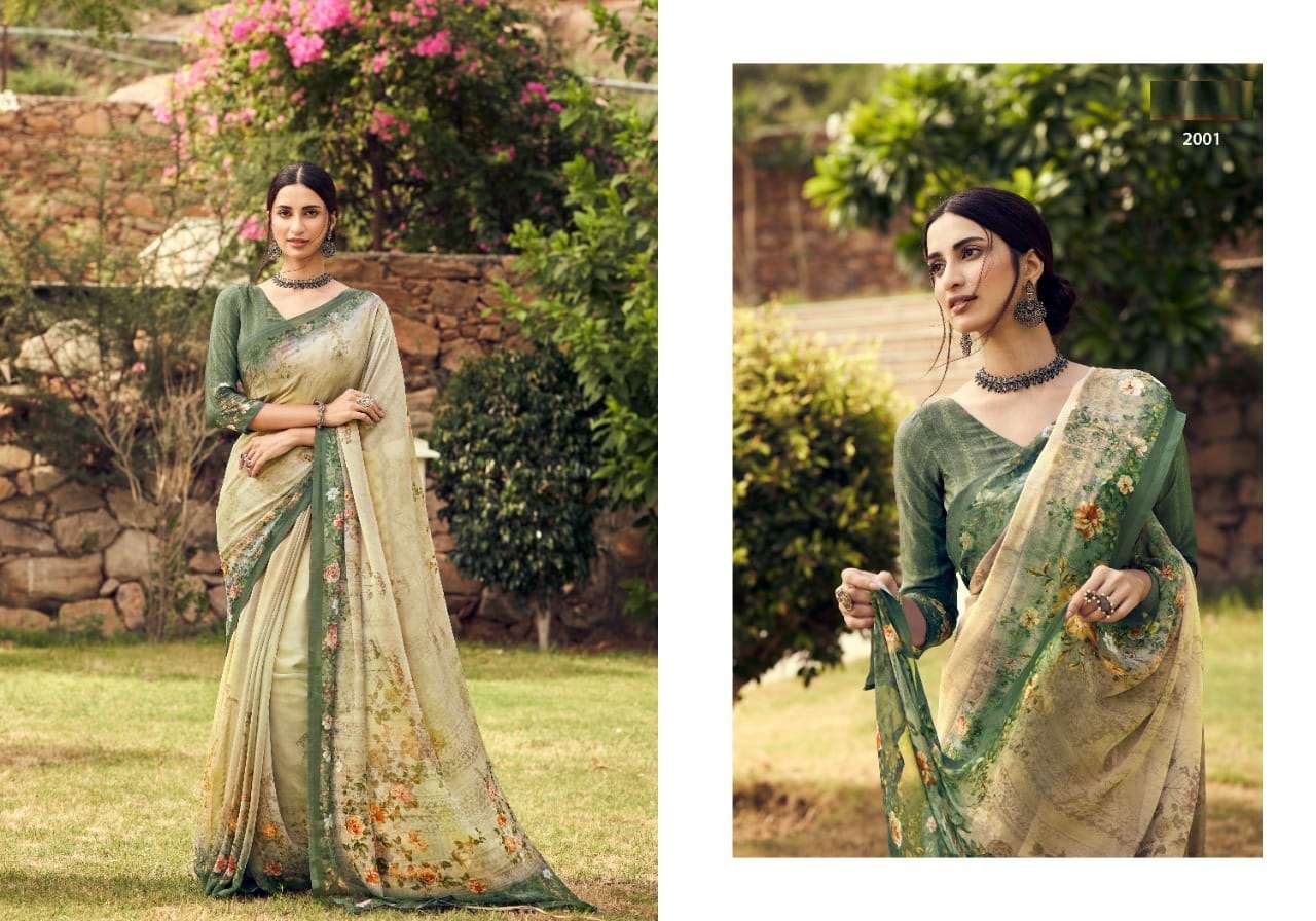 VISHWAM FABRICS FLYING SQUIRREL DIGITAL PRINT GEORGETTE SAREES
