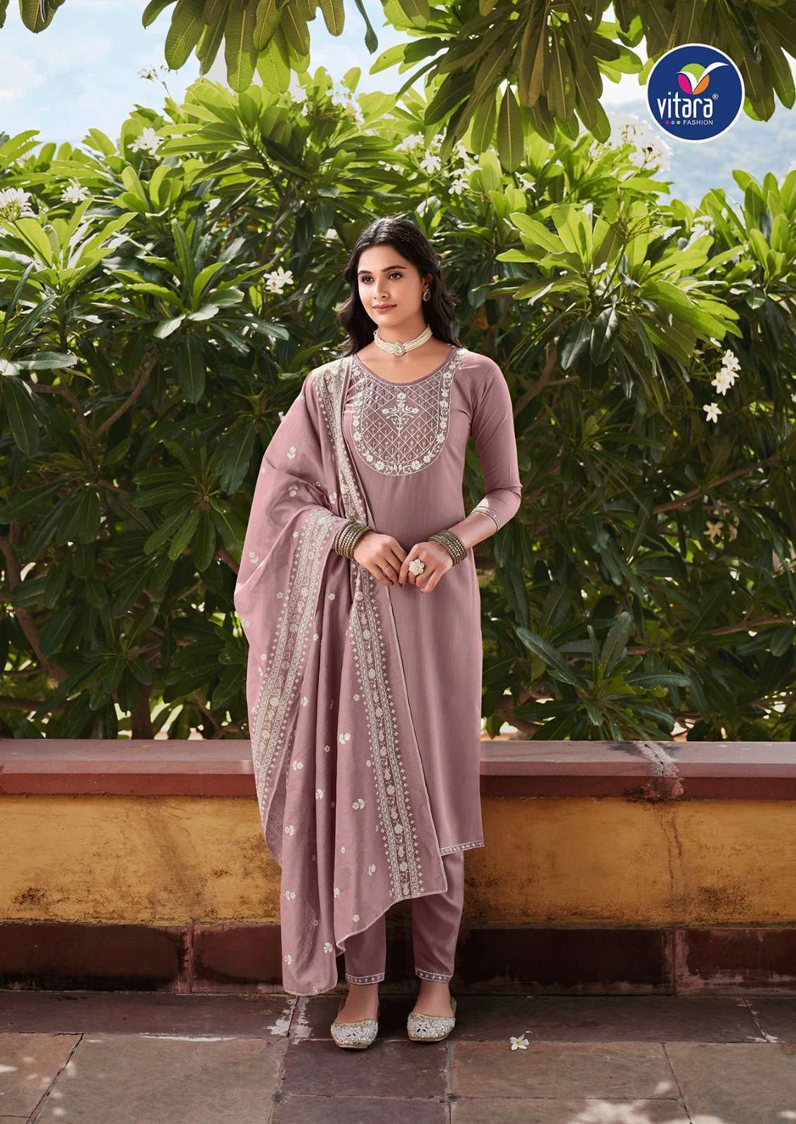 VITARA FASHION ALASKA FANCY DESIGNER KURTI COMBO SET 