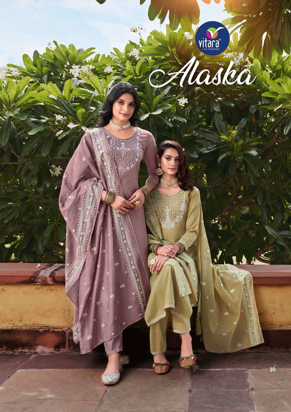 VITARA FASHION ALASKA FANCY DESIGNER KURTI COMBO SET 