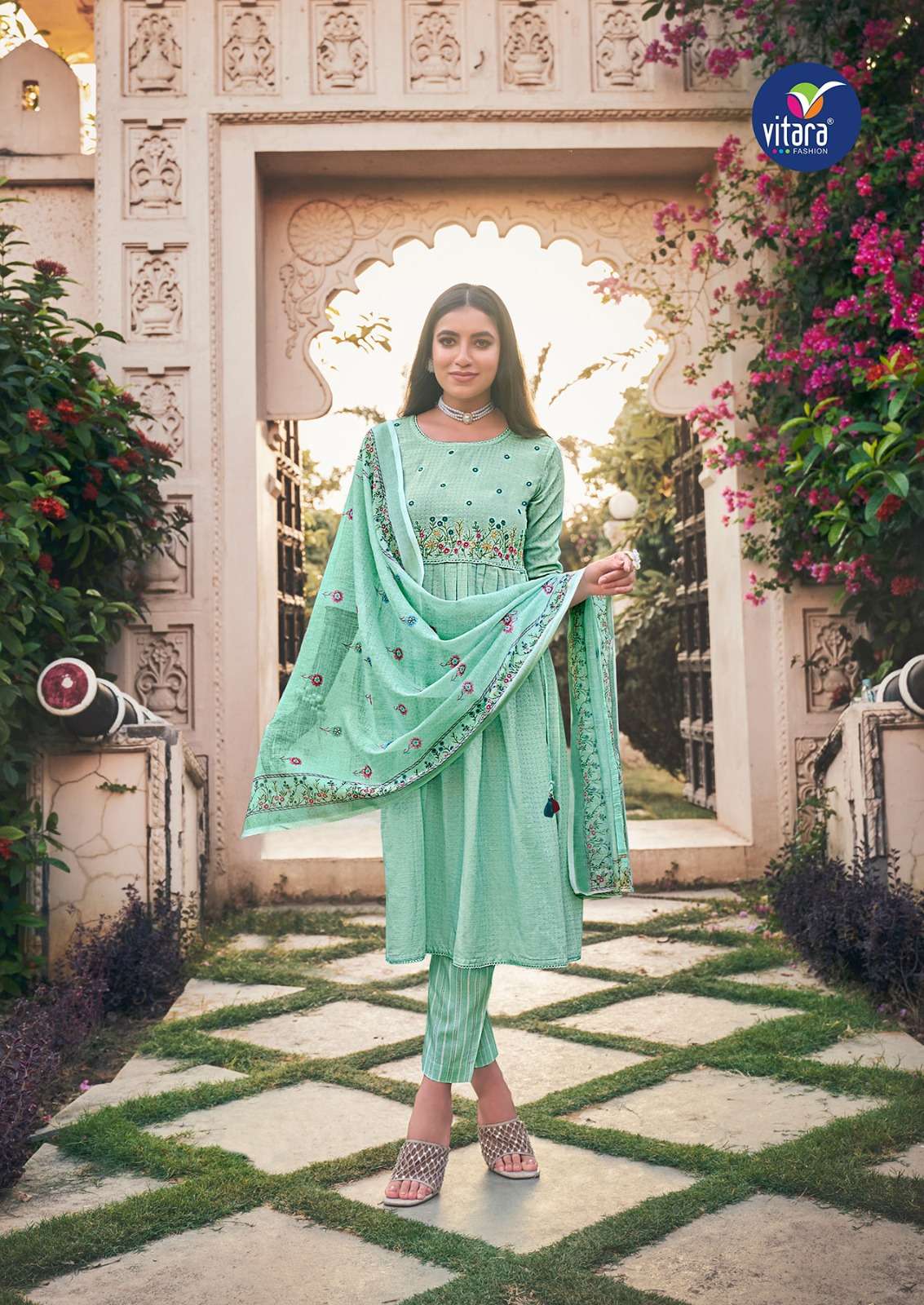 VITARA FASHION GLORY FANCY DESIGNER KURTI COMBO SET 
