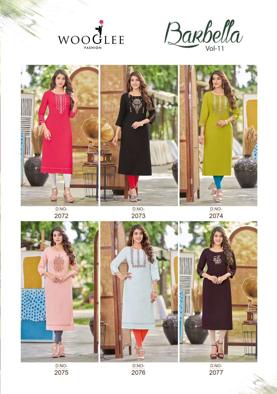 WOOGLEE BARBELLA VOL 11 LADIES RAYON KURTI 
