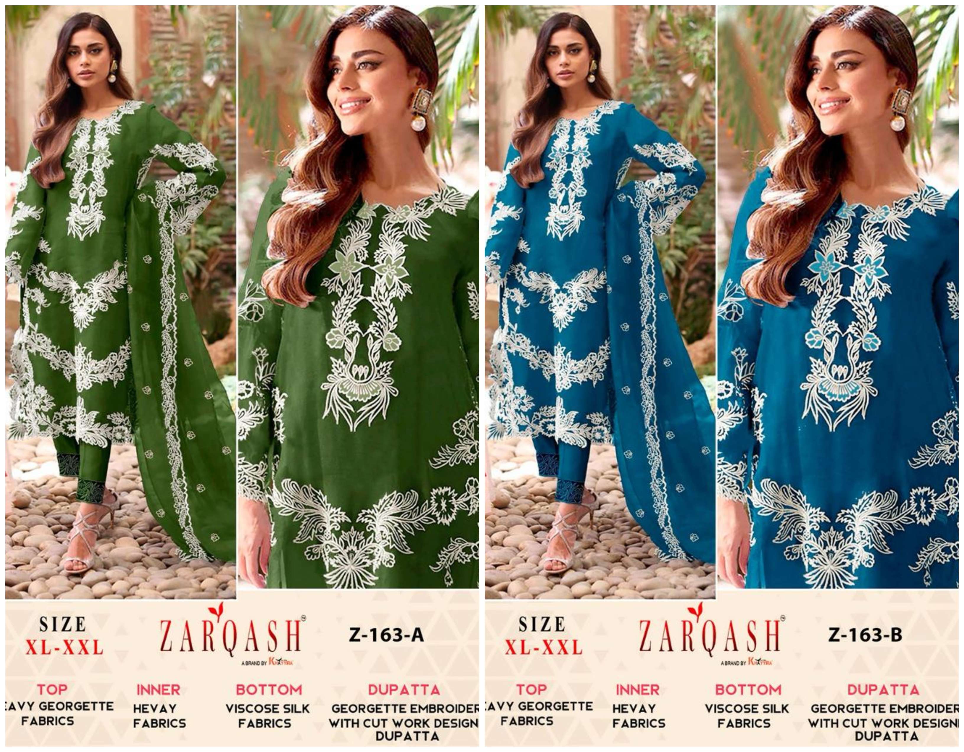 ZARQASH Z 163 READY MADE PAKISTANI SUIT