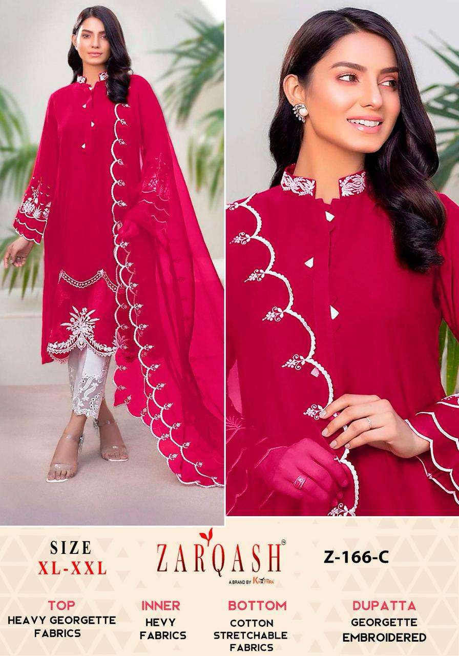 ZARQASH Z 166 FANCY DESIGNER GEORGETTE SUIT