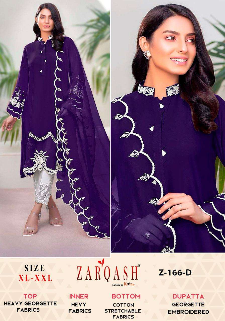 ZARQASH Z 166 FANCY DESIGNER GEORGETTE SUIT