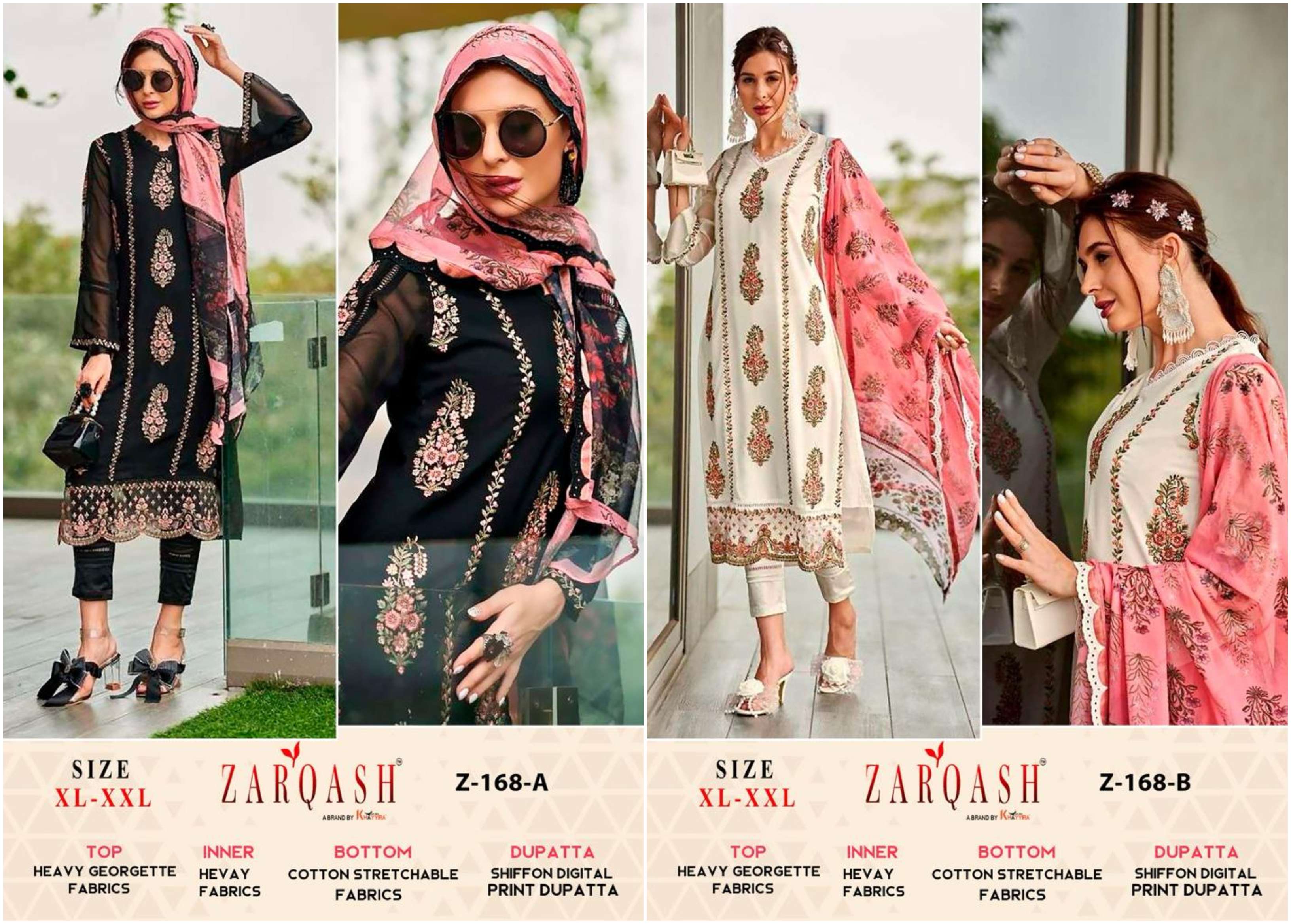 ZARQASH Z 168 READY MADE SUITS 