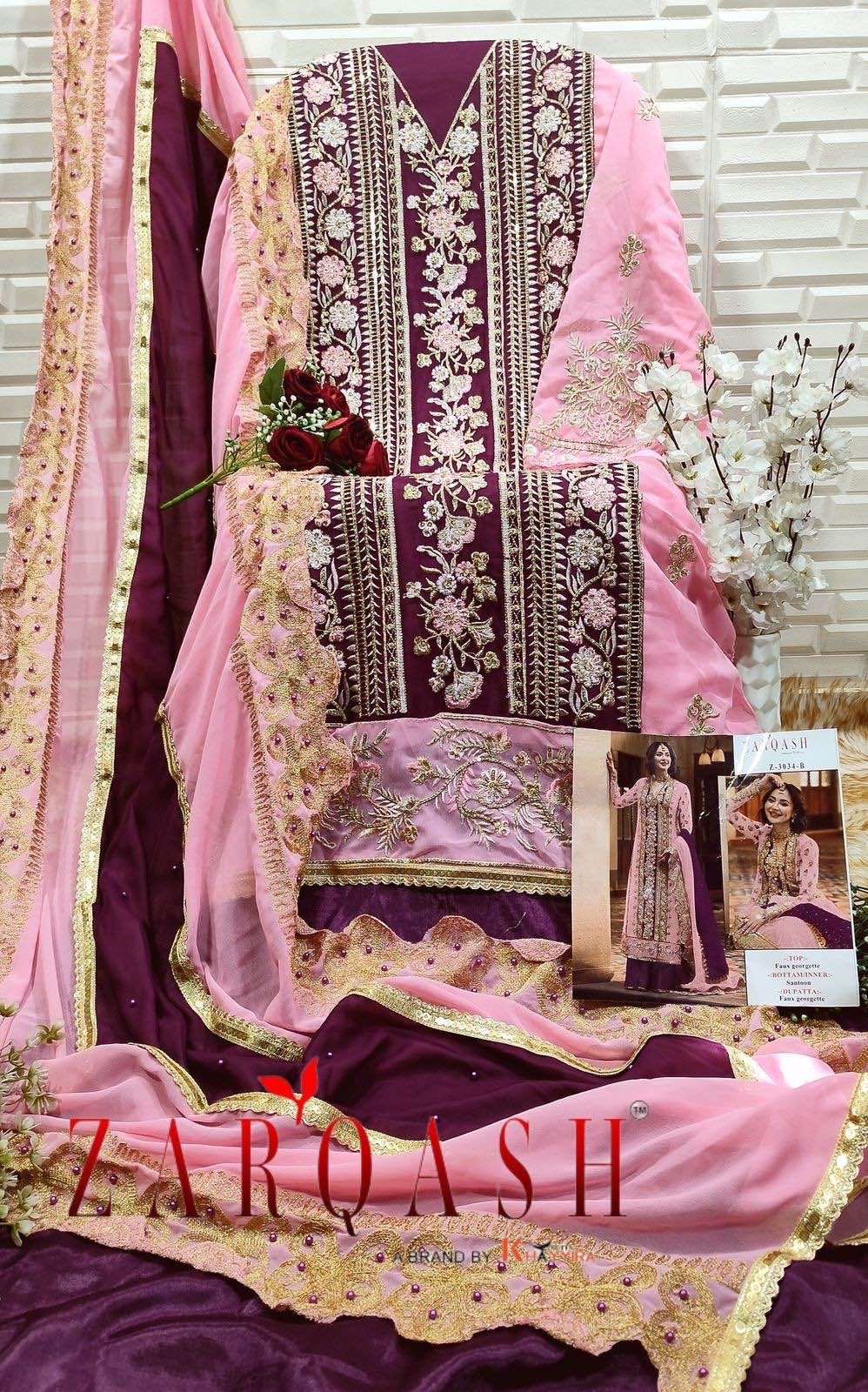  ZARQASH Z 3034  DESIGNER GEORGETTE SUIT