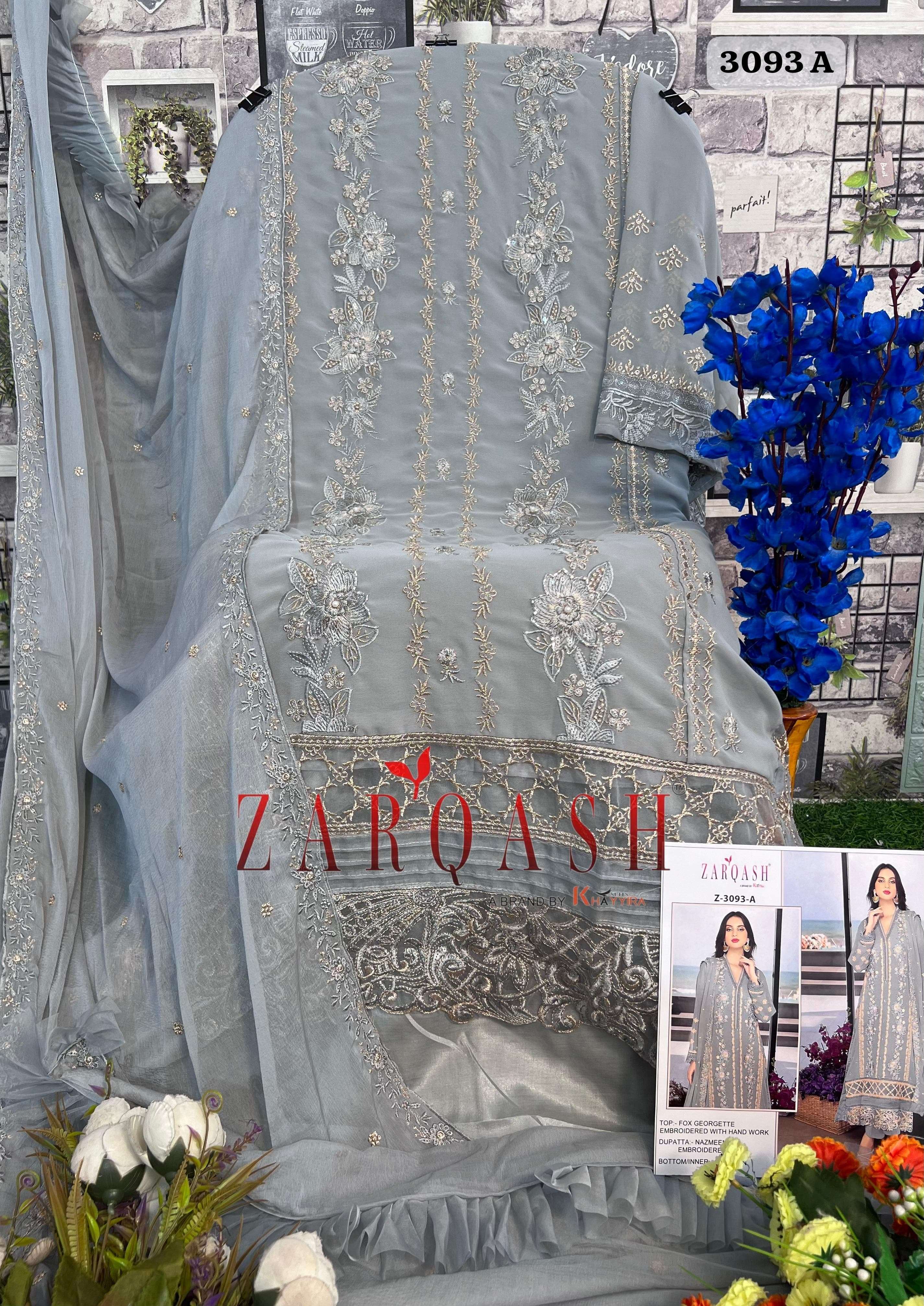 ZARQASH Z 3093 PAKISTANI GEORGETTE SUIT