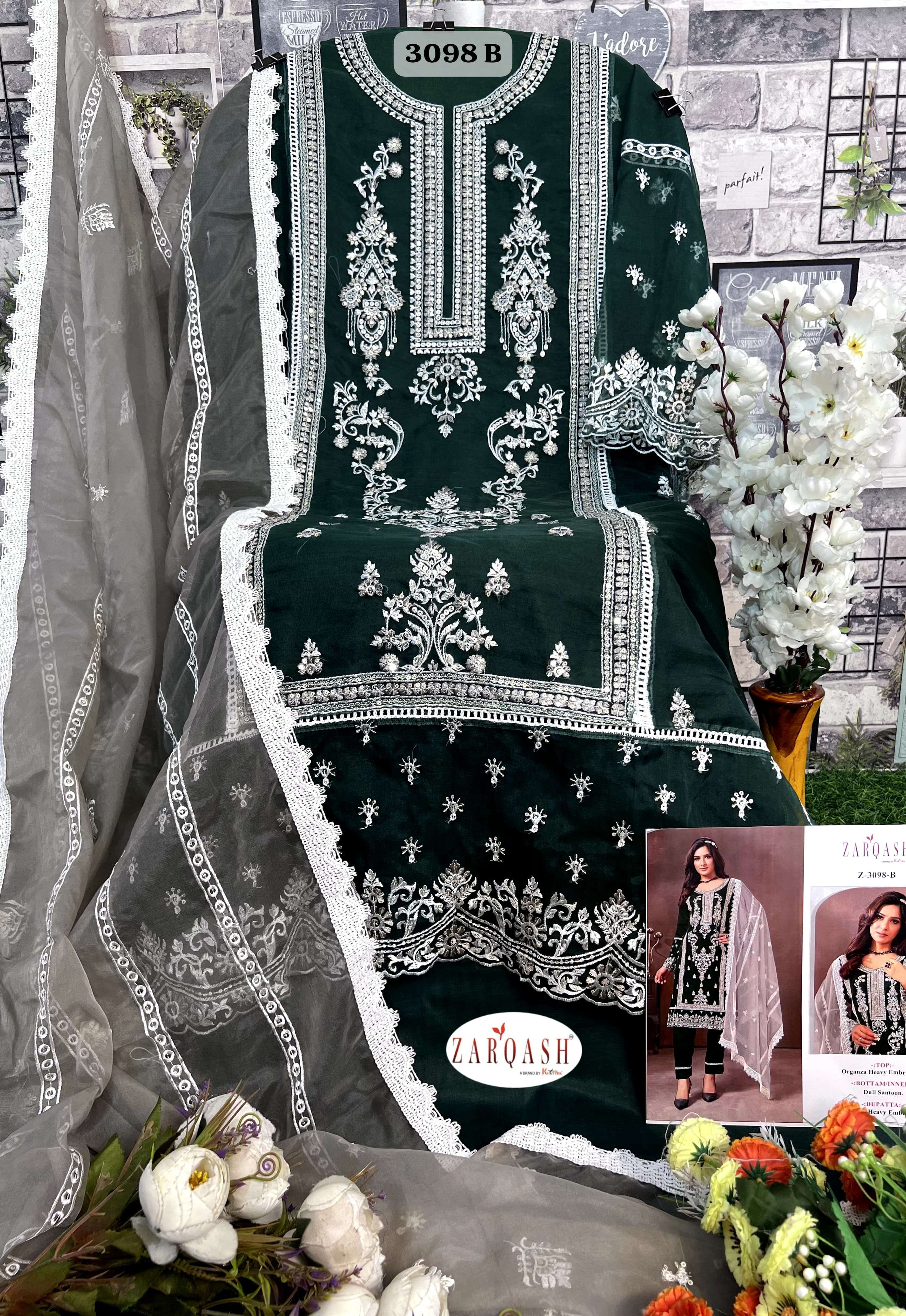 ZARQASH Z 3098 PAKISTANI SUITS 