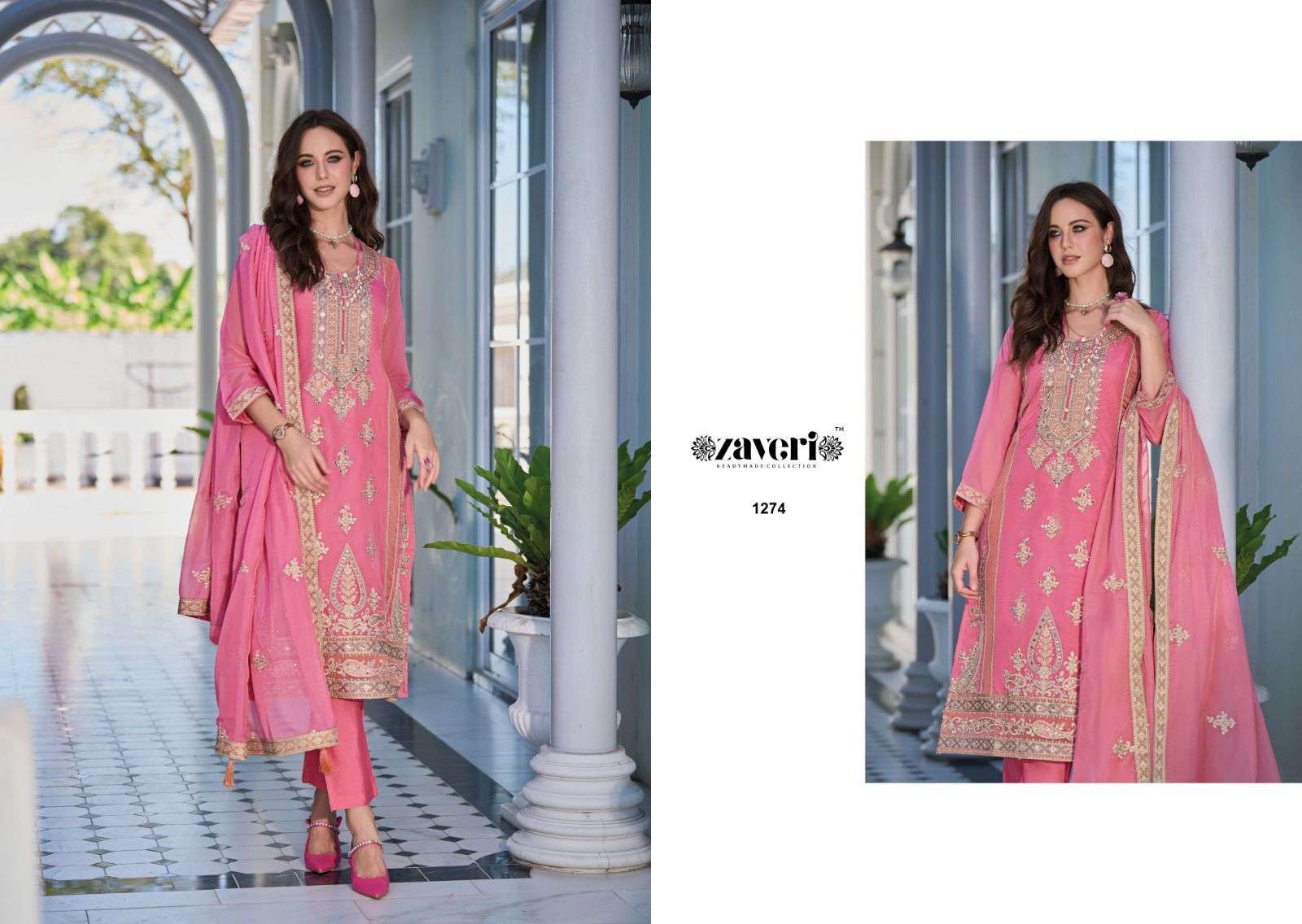 ZAVERI WOMAN BEAUTY AAKRITI ORGANZA DESIGNER SUIT