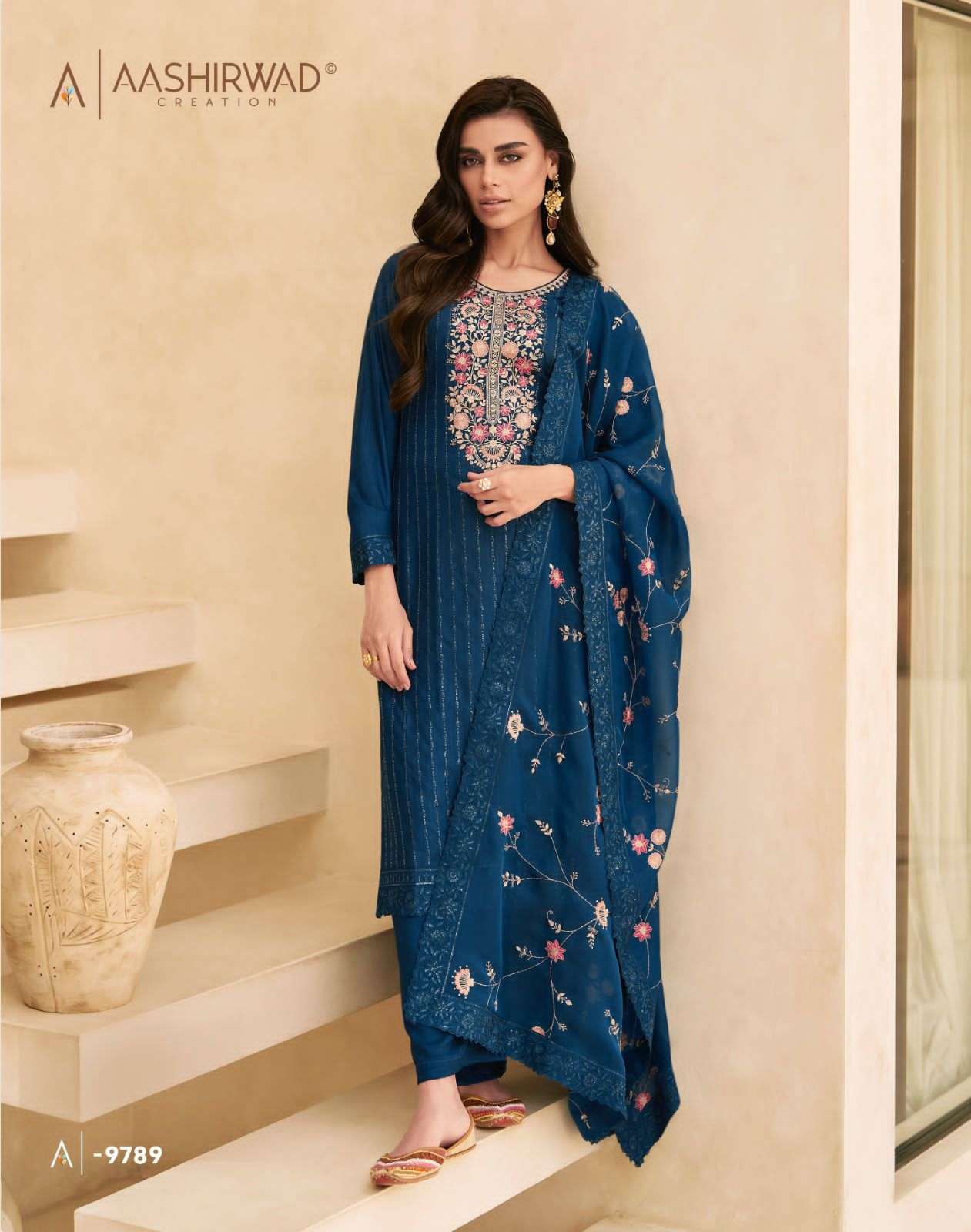 AASHIRWAD CREATION AAFREEN DOLLA SILK BEAUTIFUL DESIGNER SUIT