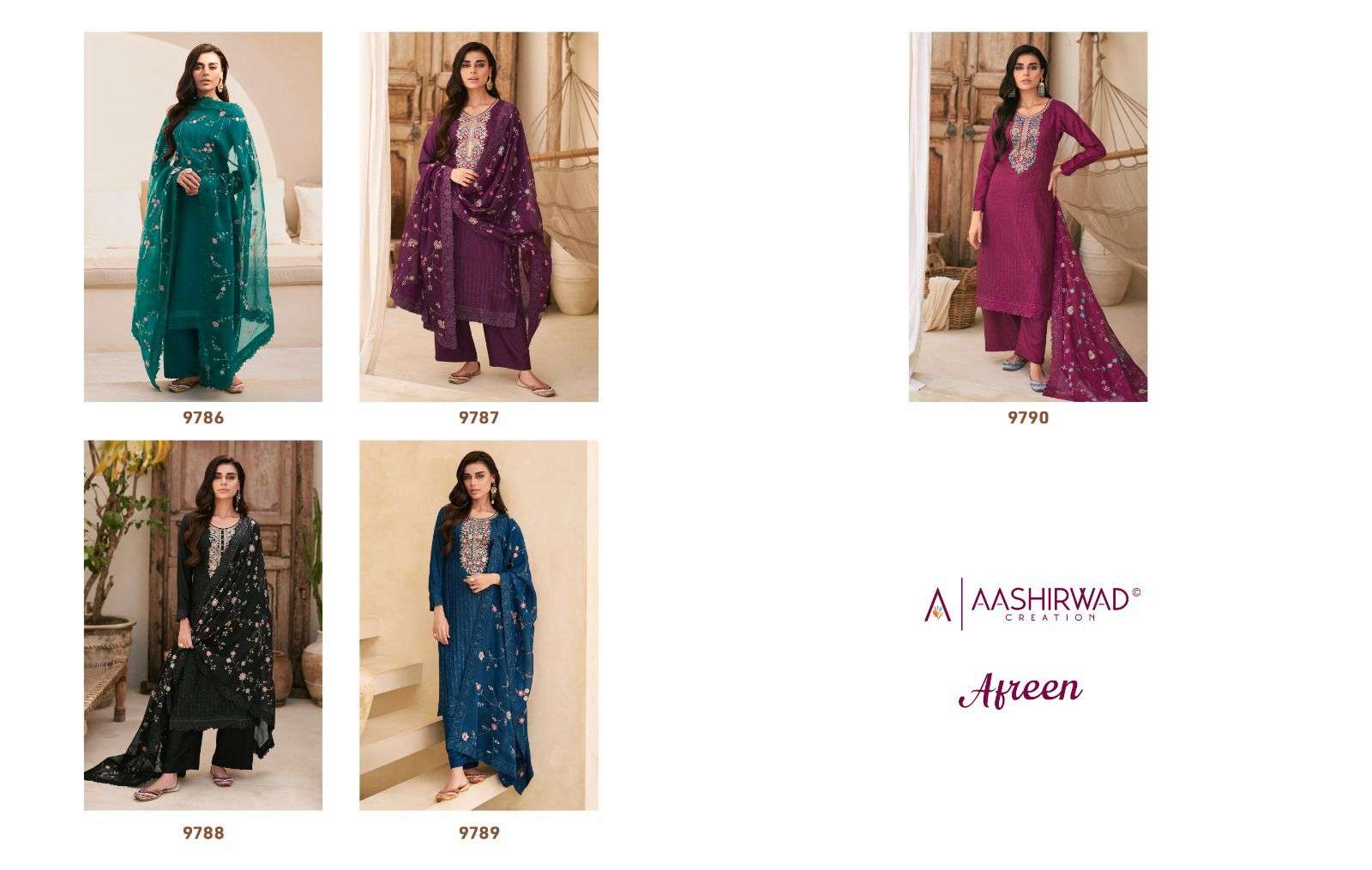 AASHIRWAD CREATION AAFREEN DOLLA SILK BEAUTIFUL DESIGNER SUIT