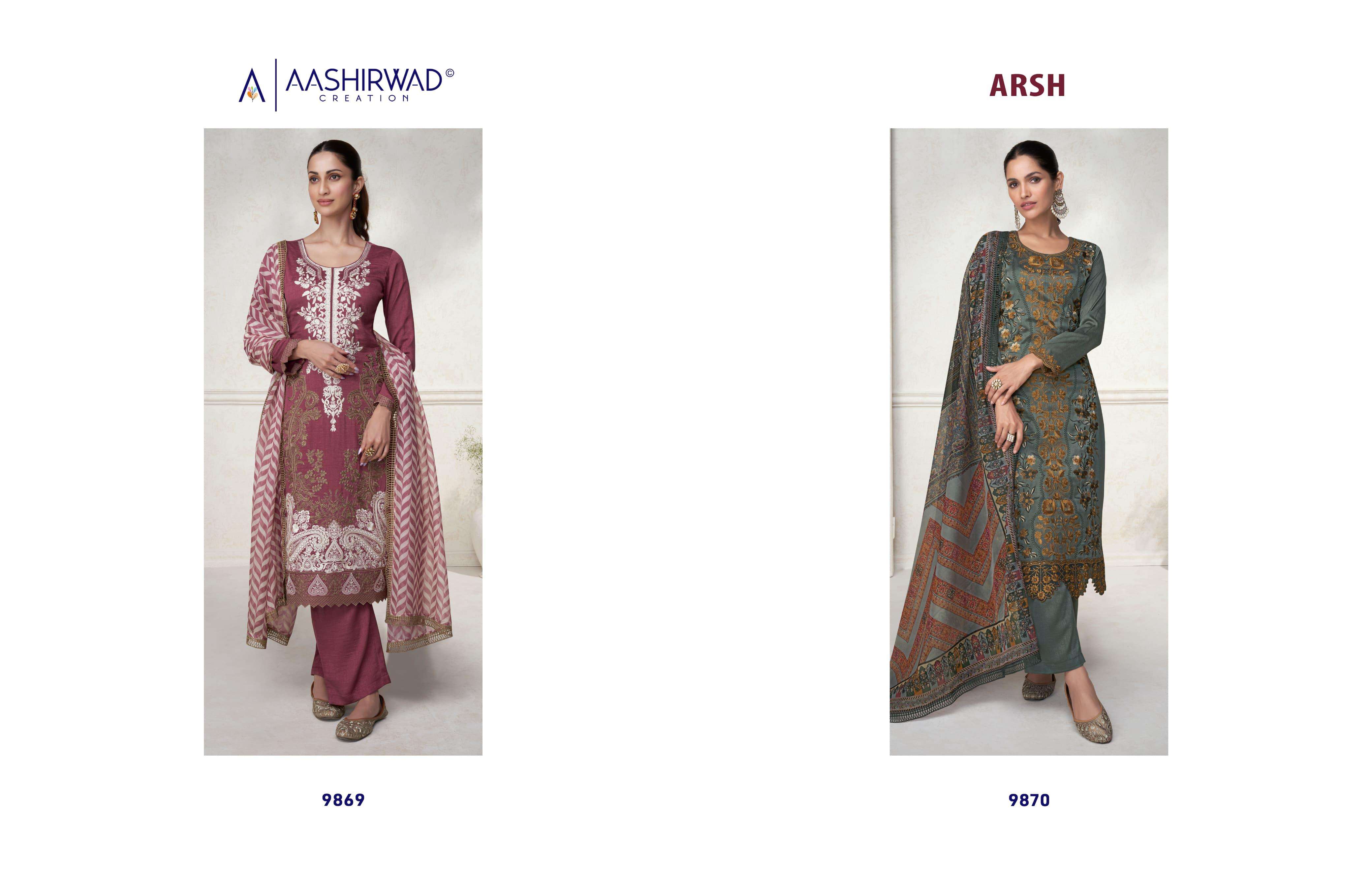 AASHIRWAD CREATION ARSH SILK DESIGNER SUIT