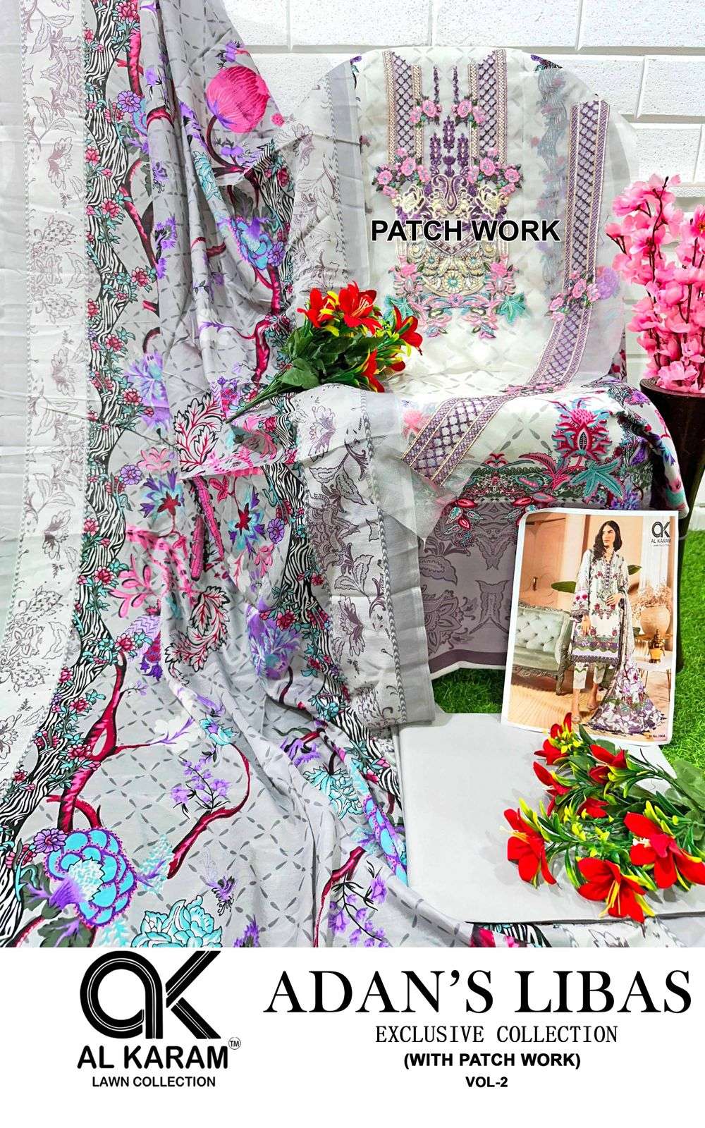 AL KARAM ADANS LIBAS EXCLUSIVE COLLECTION VOL 2 COTTON SUIT