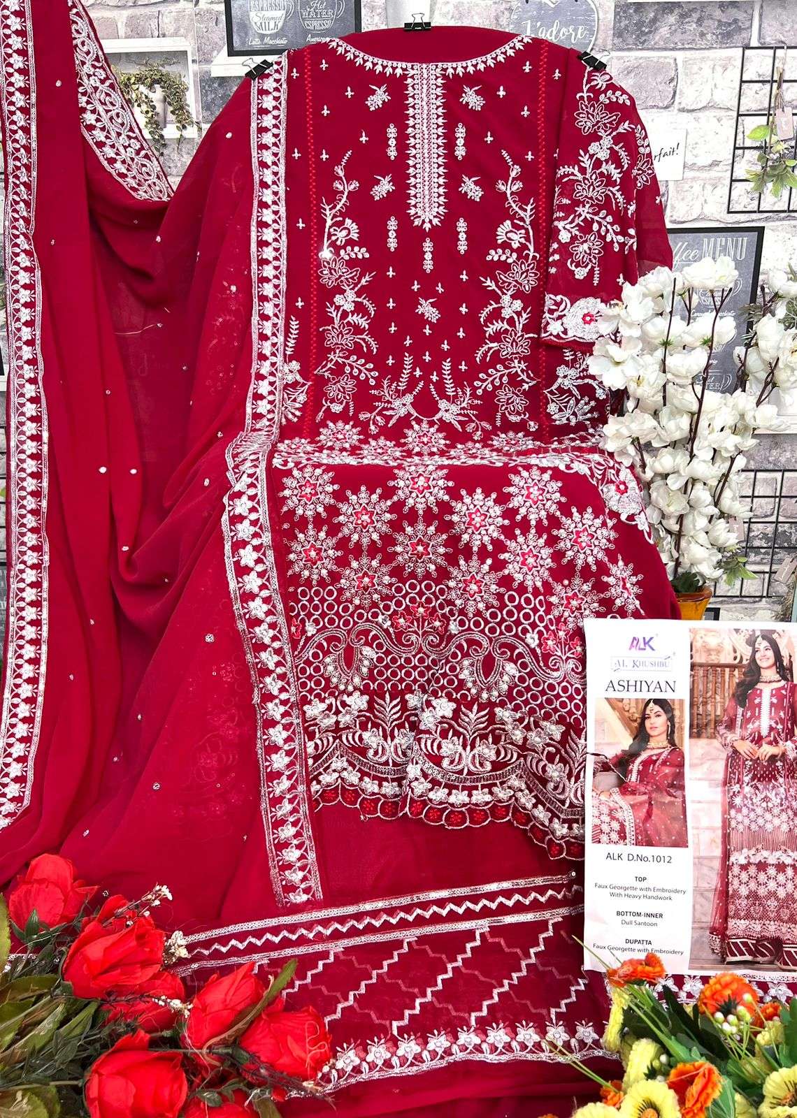 AL KHUSHBU D NO 1012 GEORGETTE EMBROIDERED SUIT