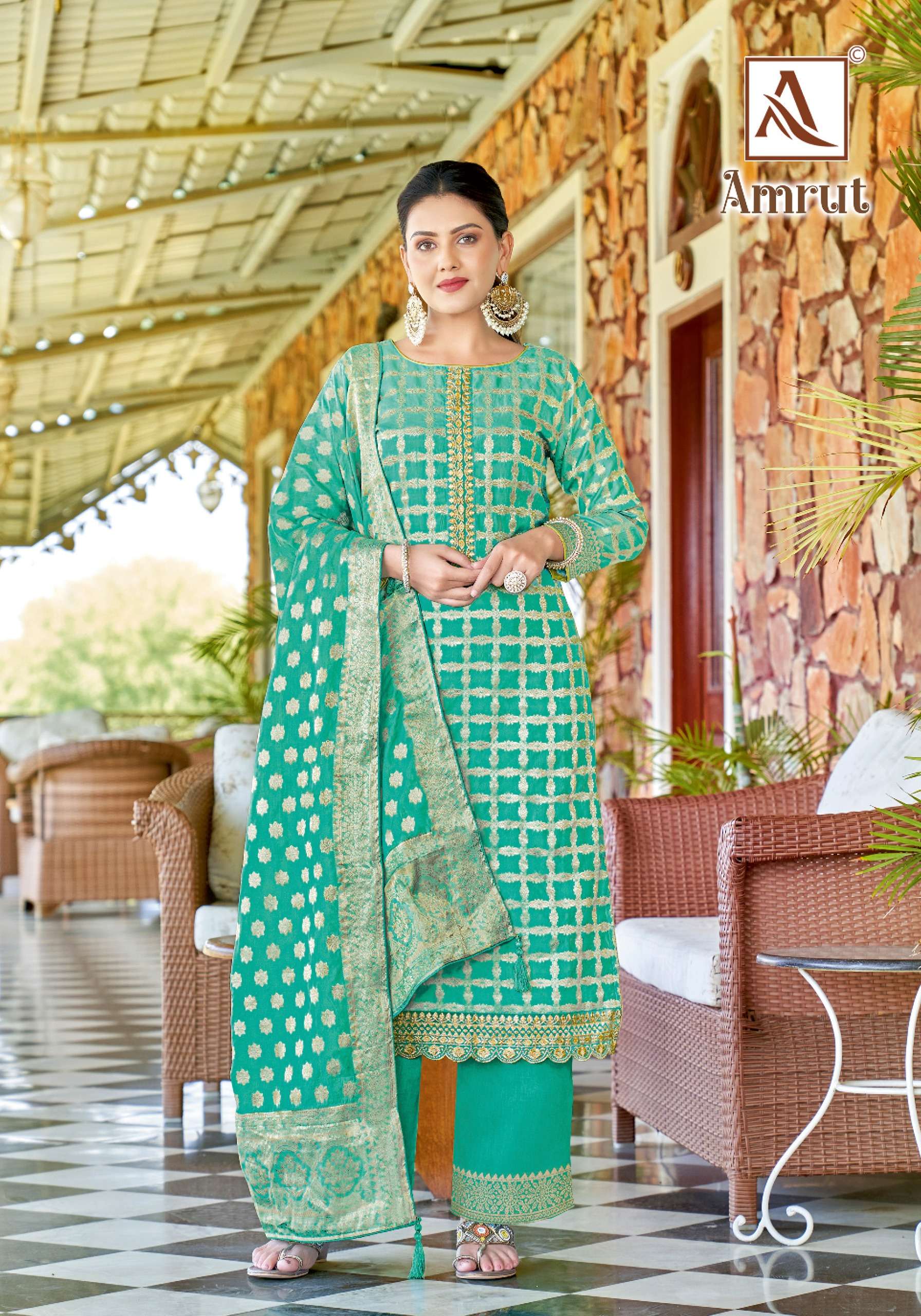 ALOK SUITS AMRUT JACQUARD SALWAR SUIT