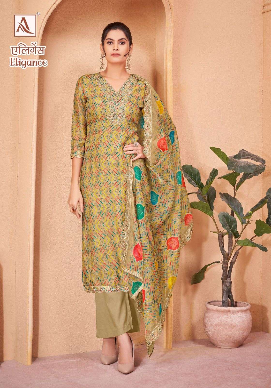 ALOK SUITS ELEGANCE ORGANZA FANCY WORK SUIT
