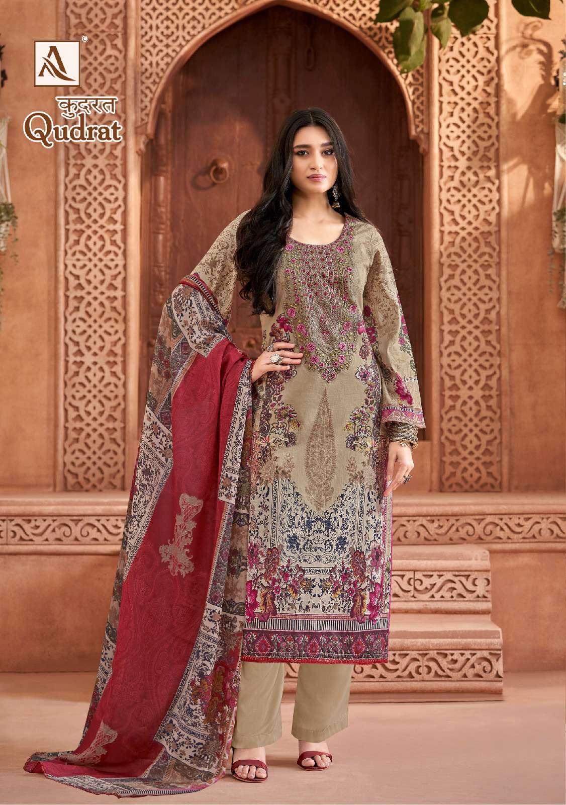 ALOK SUITS QUDRAT COTTON FANCY WORK SUIT