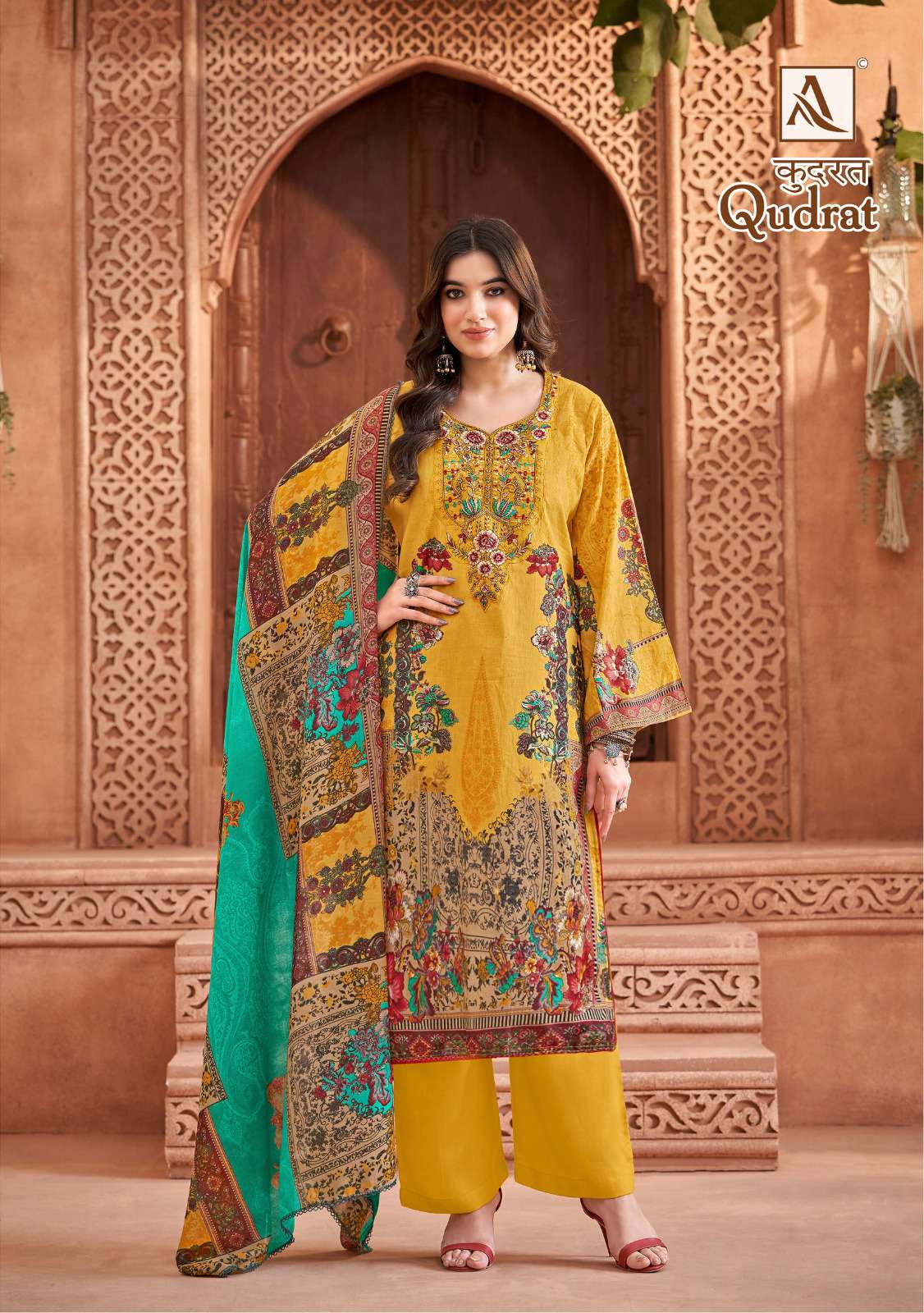 ALOK SUITS QUDRAT COTTON FANCY WORK SUIT